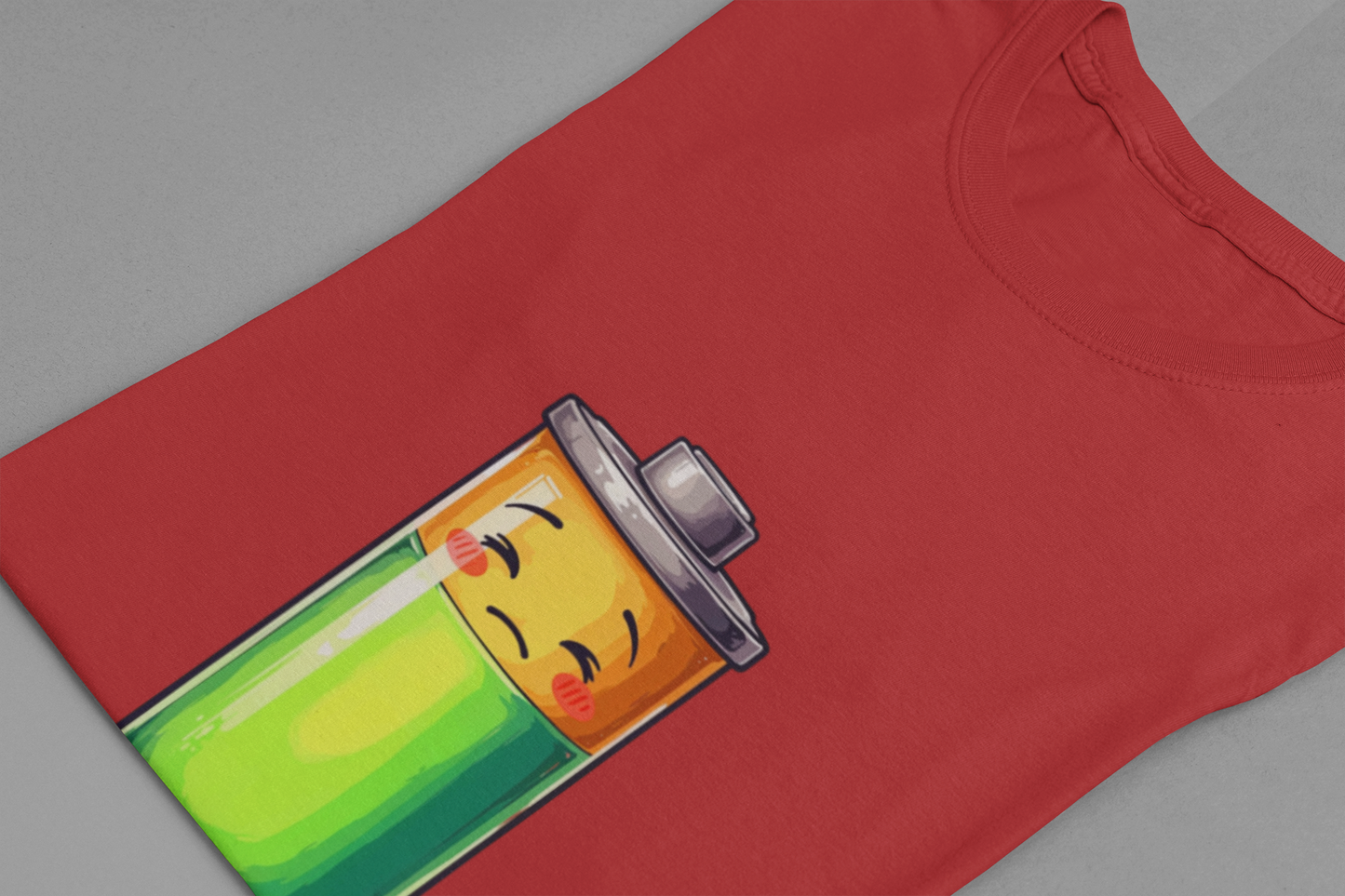 Social Battery 2% – Low Charge Sad Battery Graphic T-Shirt