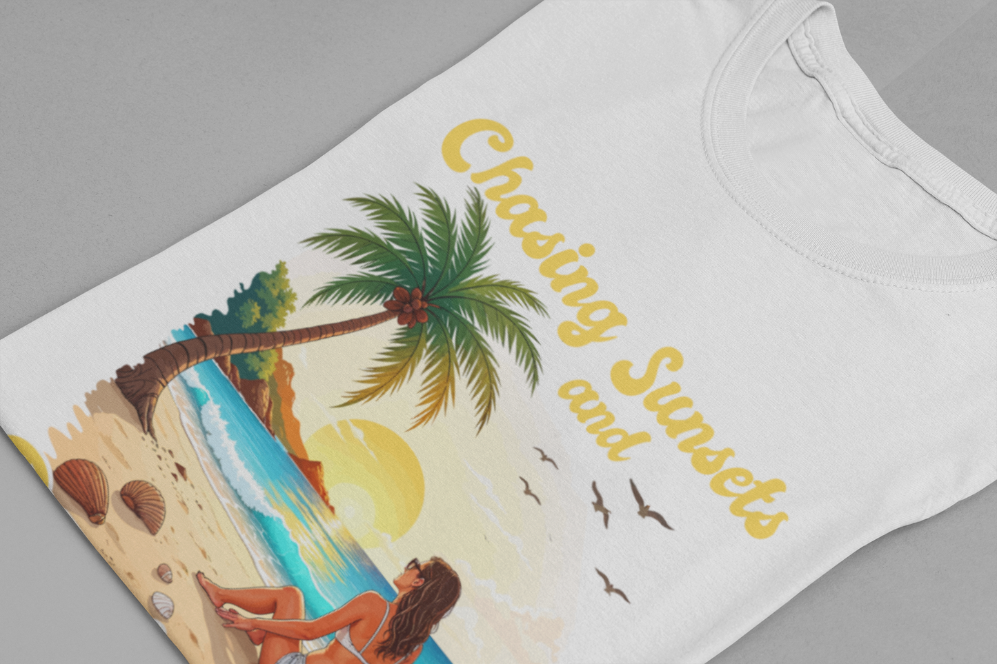 Chasing Sunsets and Beach Days Summer Escape T-Shirt