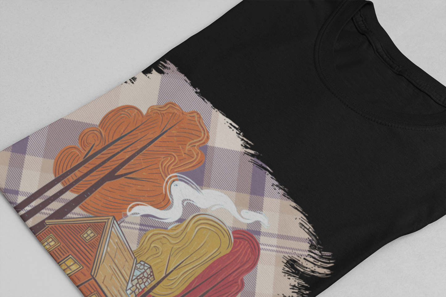 Flannels, Fires & Fall – Cozy Autumn Vibes Graphic T-Shirt