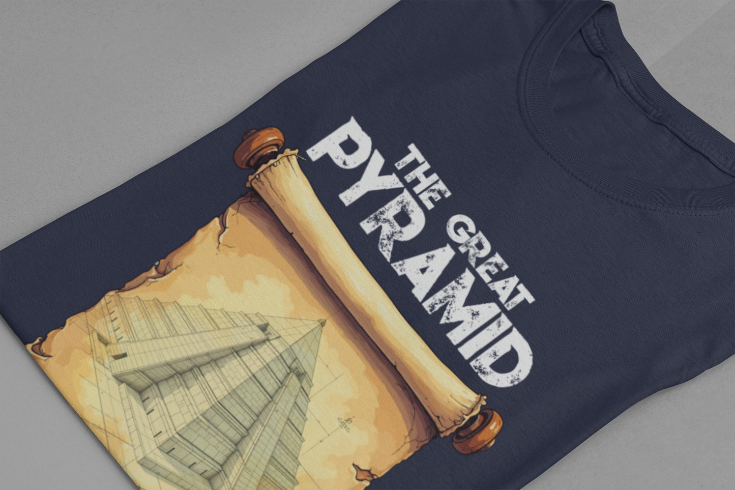 Pyramid Blueprint Tee, Ancient Design Shirt, Egypt History Graphic Tee, Architectural Genius Top, Cultural Heritage Gift