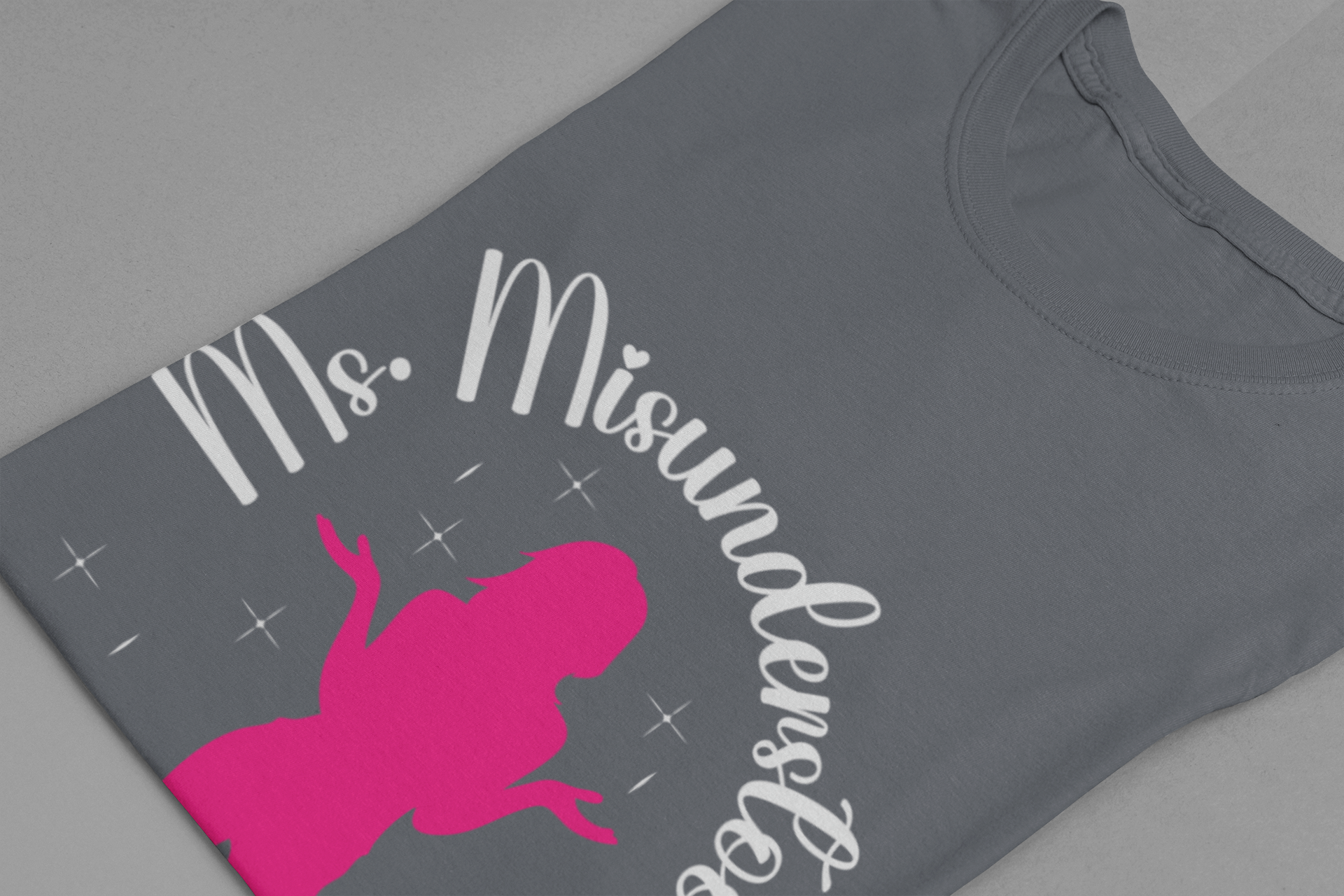 Misunderstood Graphics Ms Misunderstood Shirt, Confident Anime Girl Tee, Pink Silhouette Sass ...