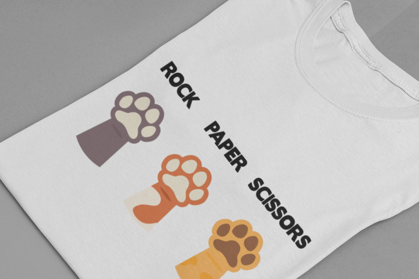 Rock Paper Scissors Dog Paw Tshirt Funny Canine Game Design