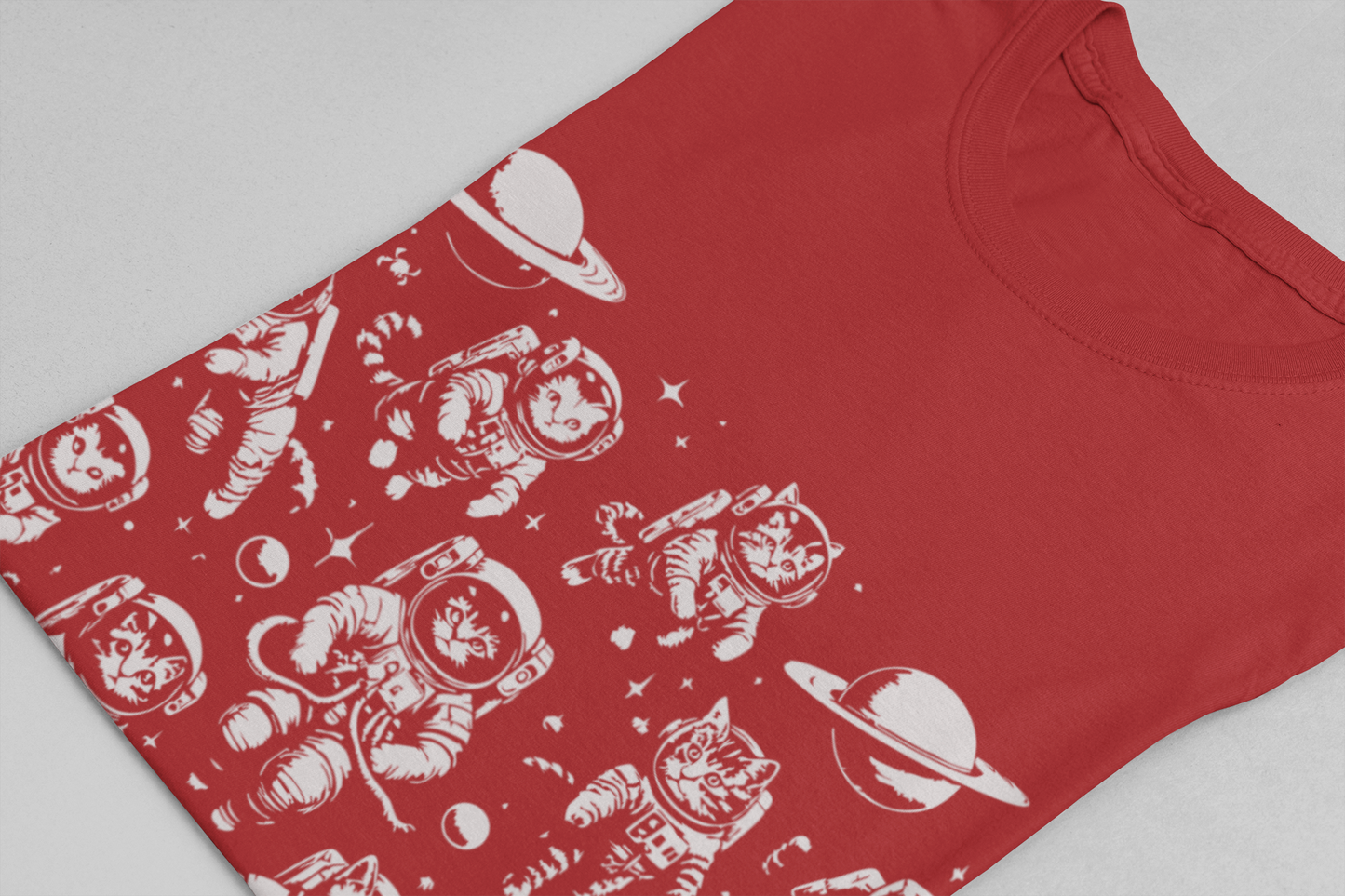 Astronaut Cats T-Shirt – Cute Floating Cats in Space Graphic Tee