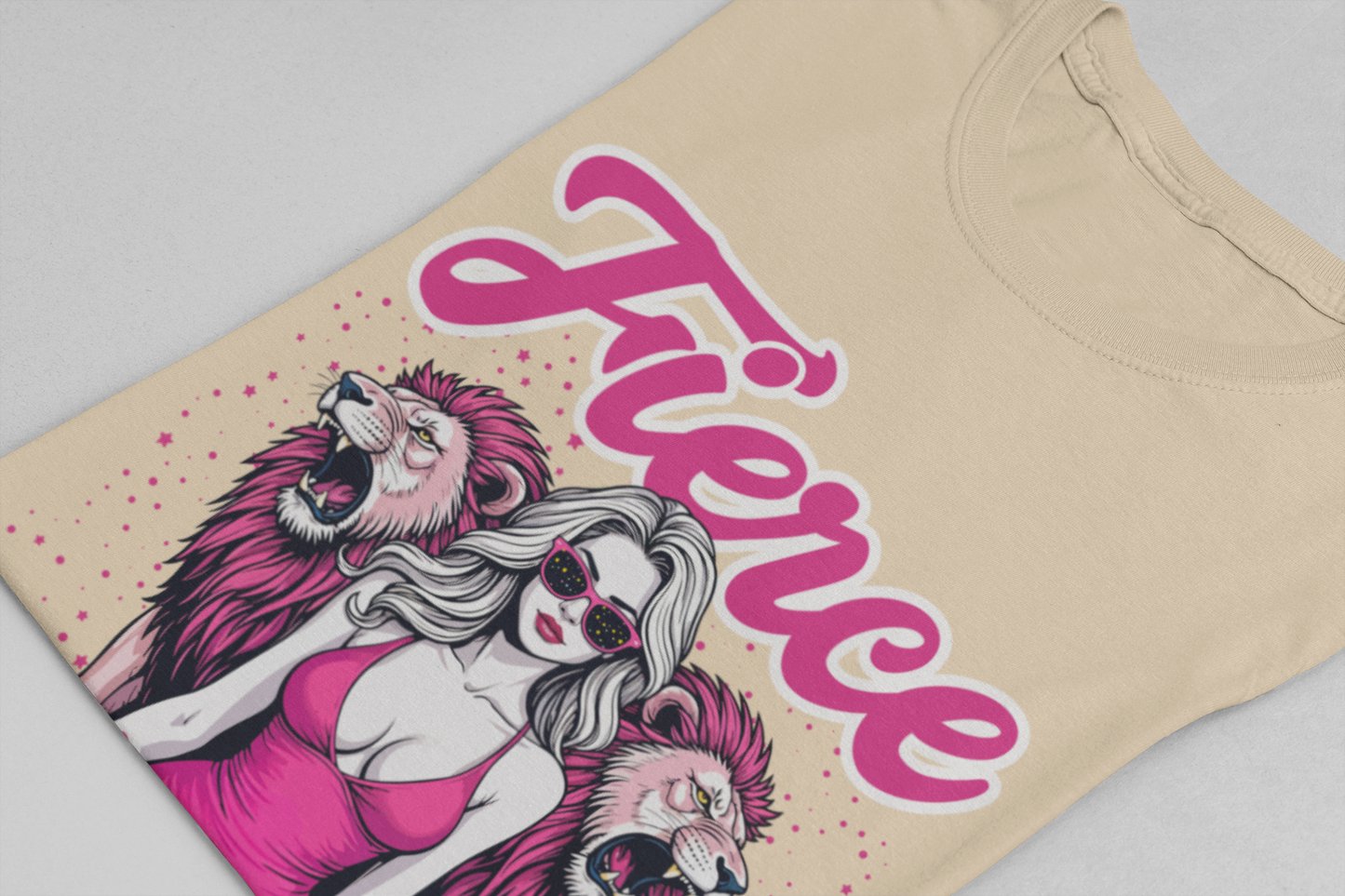 Fierce and Fabulous T-Shirt – Bold Women & Roaring Lions Graphic Tee