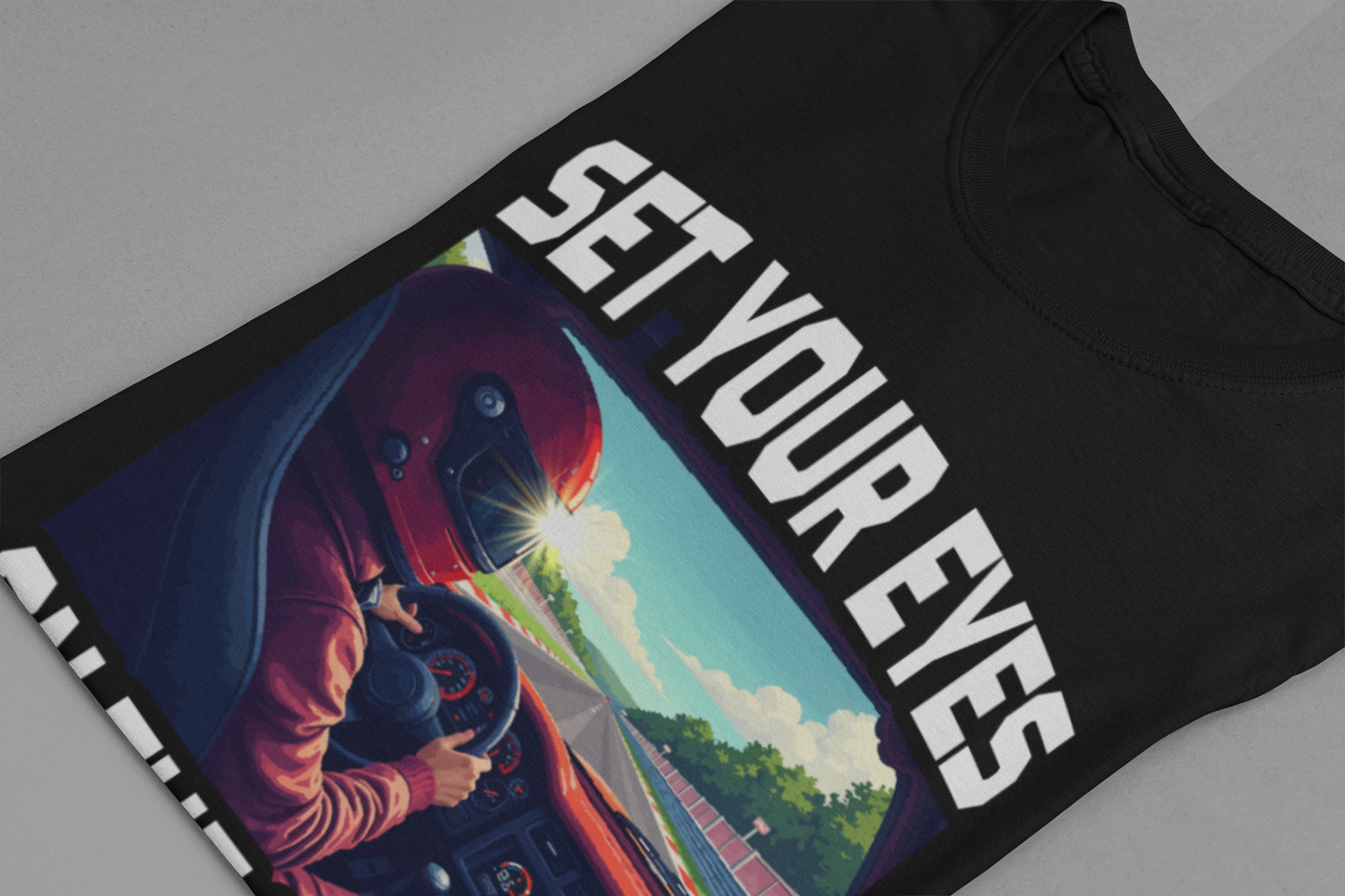 Helmet Visor POV Tee, Racing Fan Graphic Shirt, Driver Perspective Tee, Speed Junkie Style, Motorsport Gift