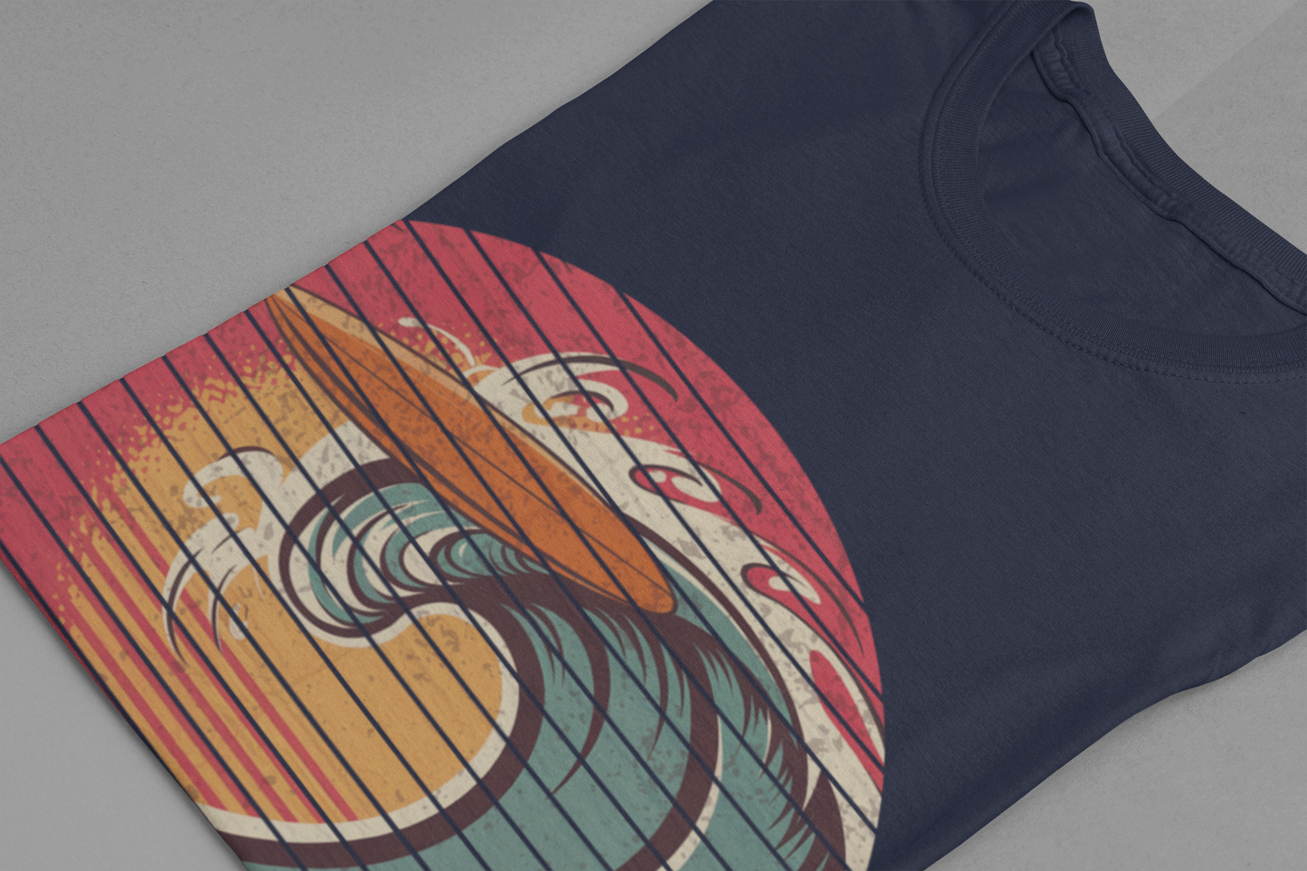 Ride the Wave – Surfboard & Sun Adventure Graphic T-Shirt