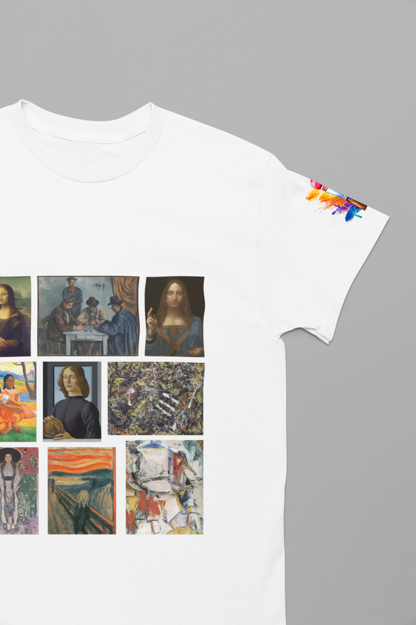 Art History Collage T-Shirt – Famous Paintings Grid Gallery Graphic Tee