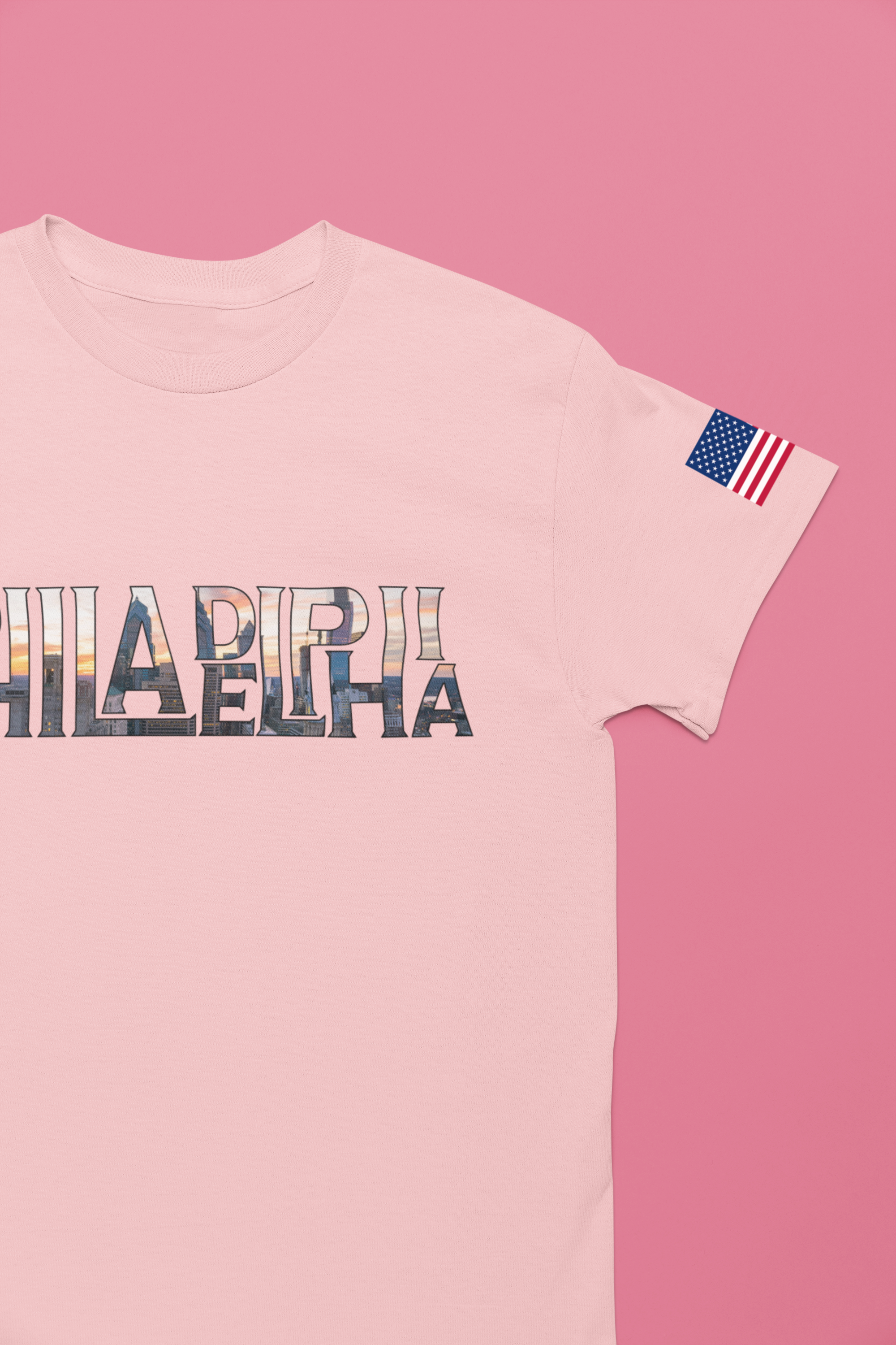 Philadelphia City Skyline Typography T-Shirt | Philly Cityscape Graphic Tee | Philadelphia Travel Souvenir Shirt