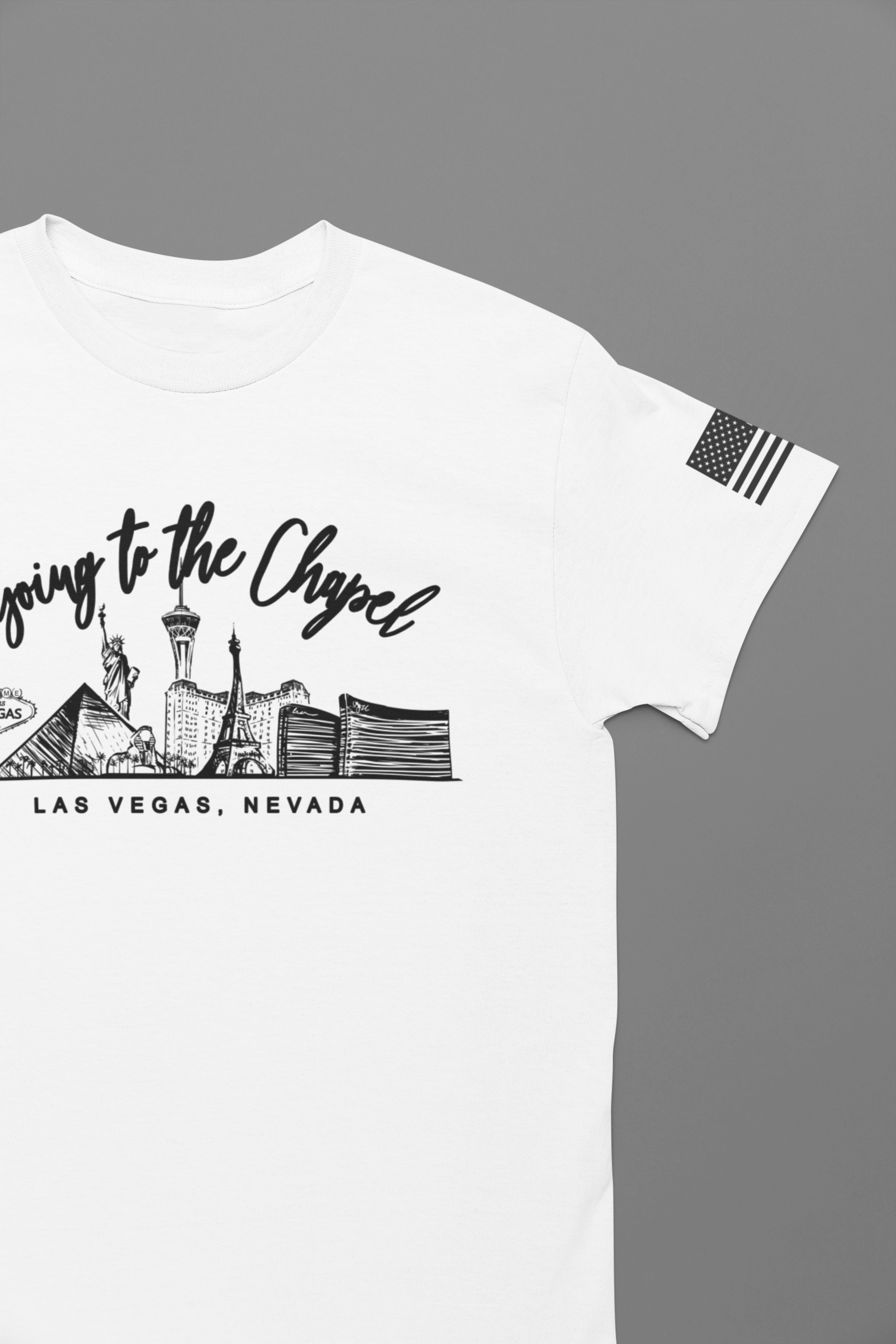 Going to the Chapel Las Vegas T-Shirt – Vegas Wedding Skyline Bridal Tee