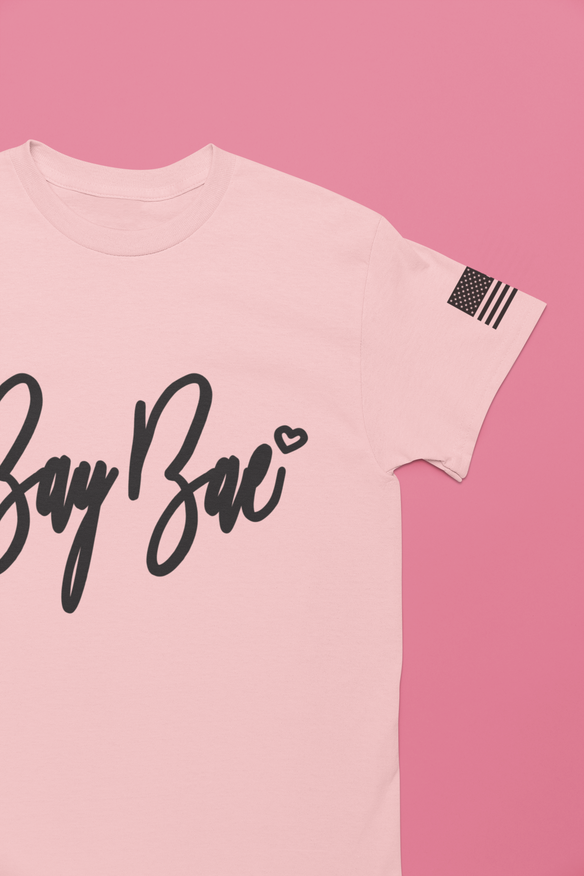 Bay Bae T-Shirt – Cute Script San Francisco Bay Area Graphic Tee with Heart