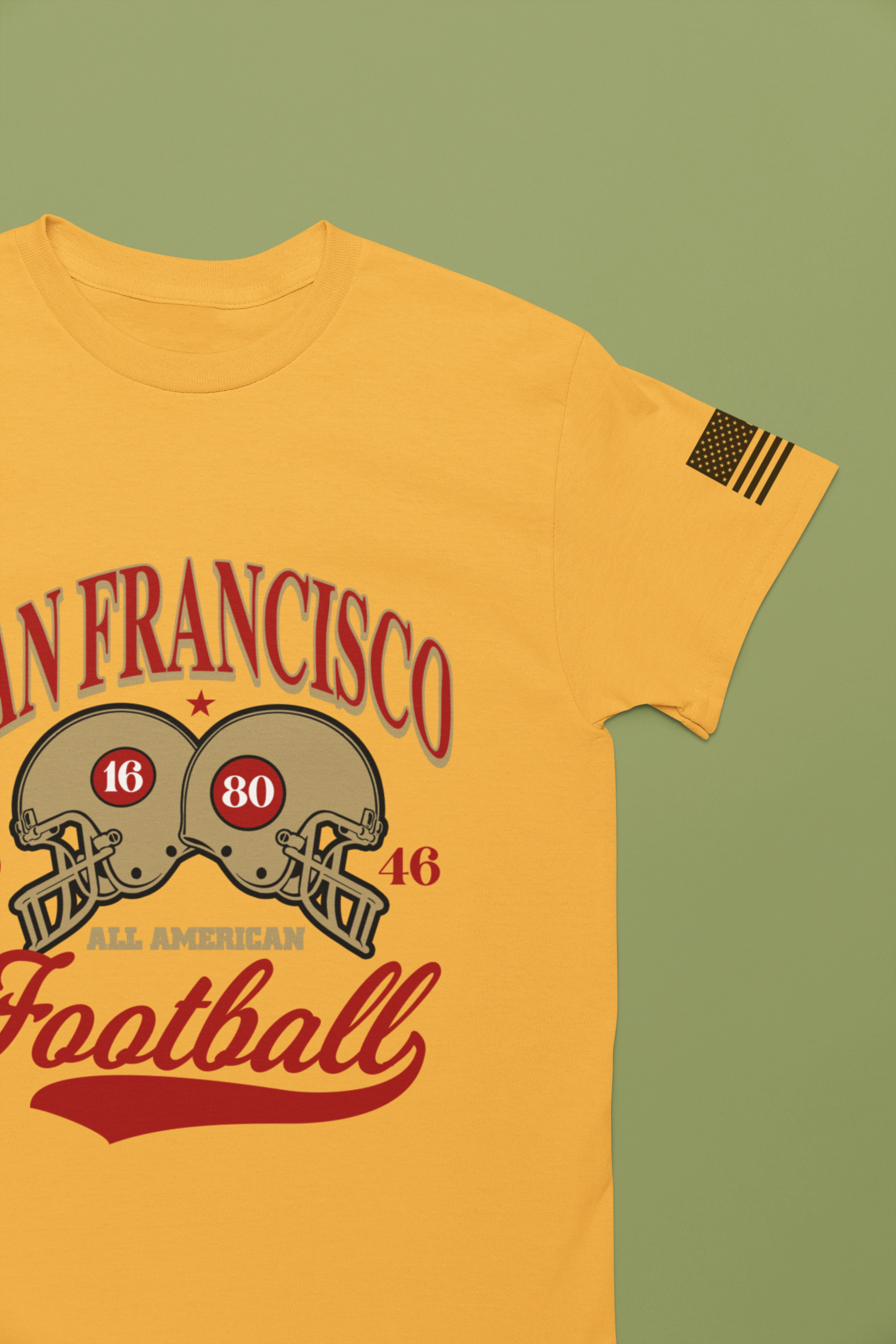San Francisco Football T-Shirt, All American 1946 Dual Helmet Vintage Tee, SF Bay Area Fan Shirt, Retro Football Gift, Unisex