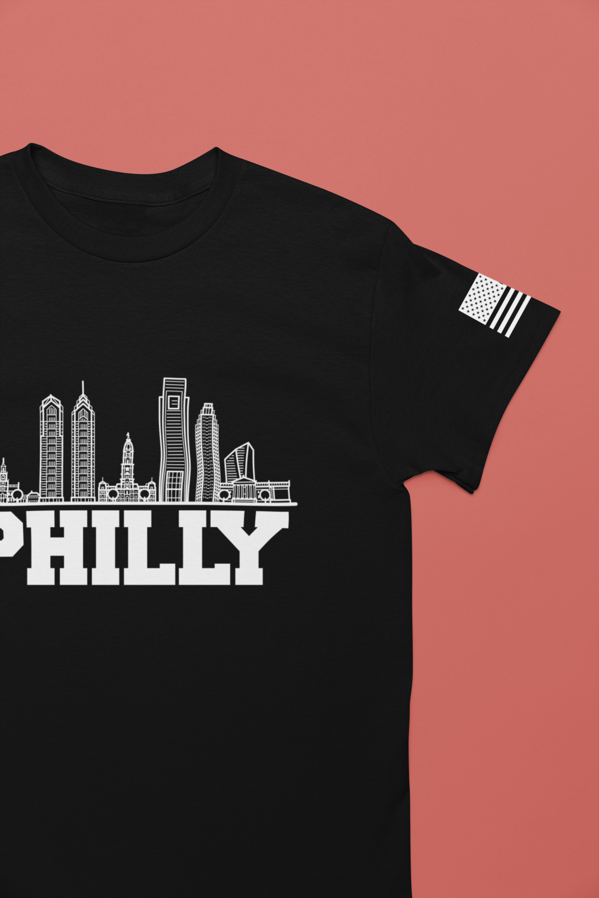 Philly T-Shirt – Philadelphia Skyline Line Art Graphic Tee