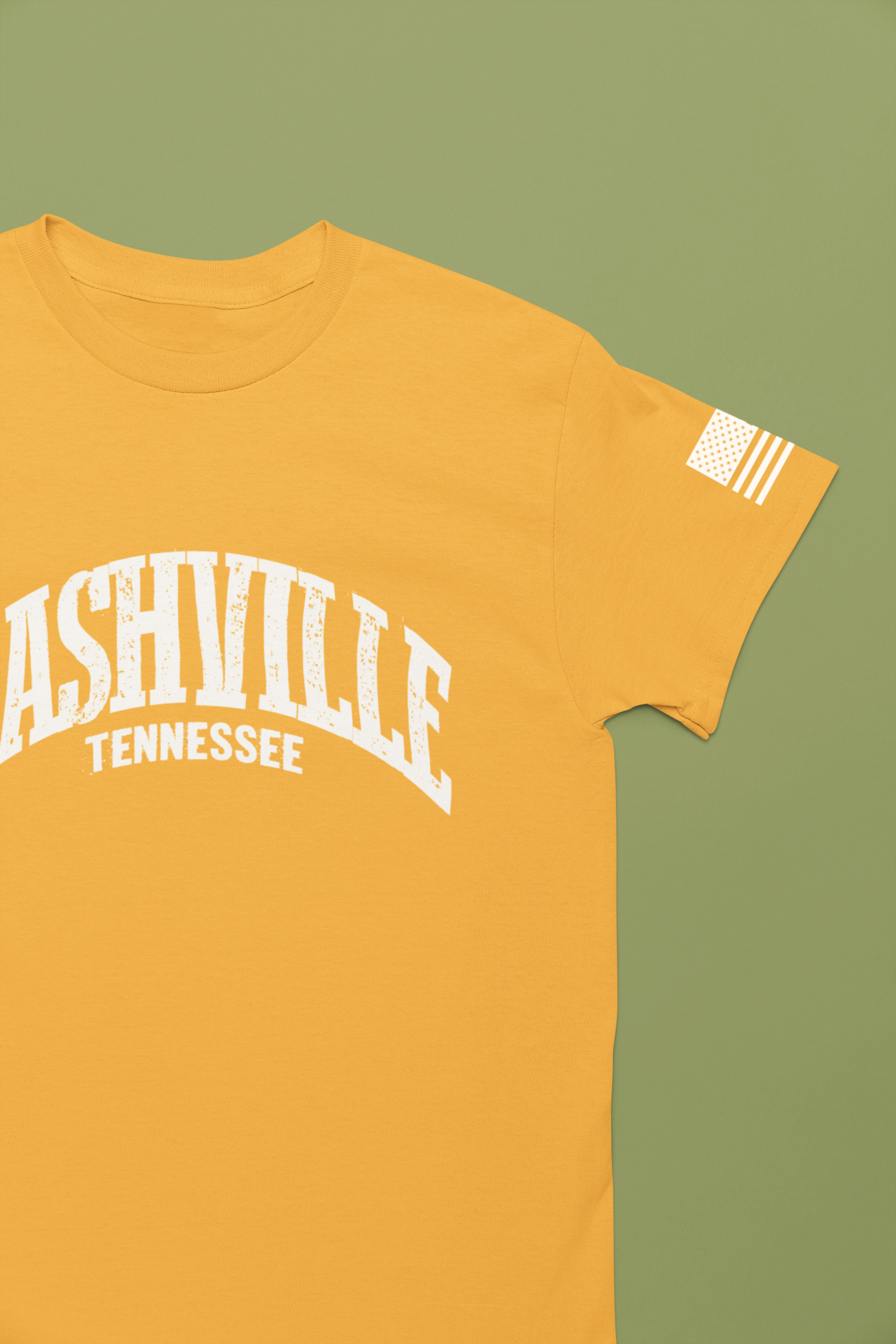 Nashville Tennessee T-Shirt – Distressed Arched Varsity Graphic Tee