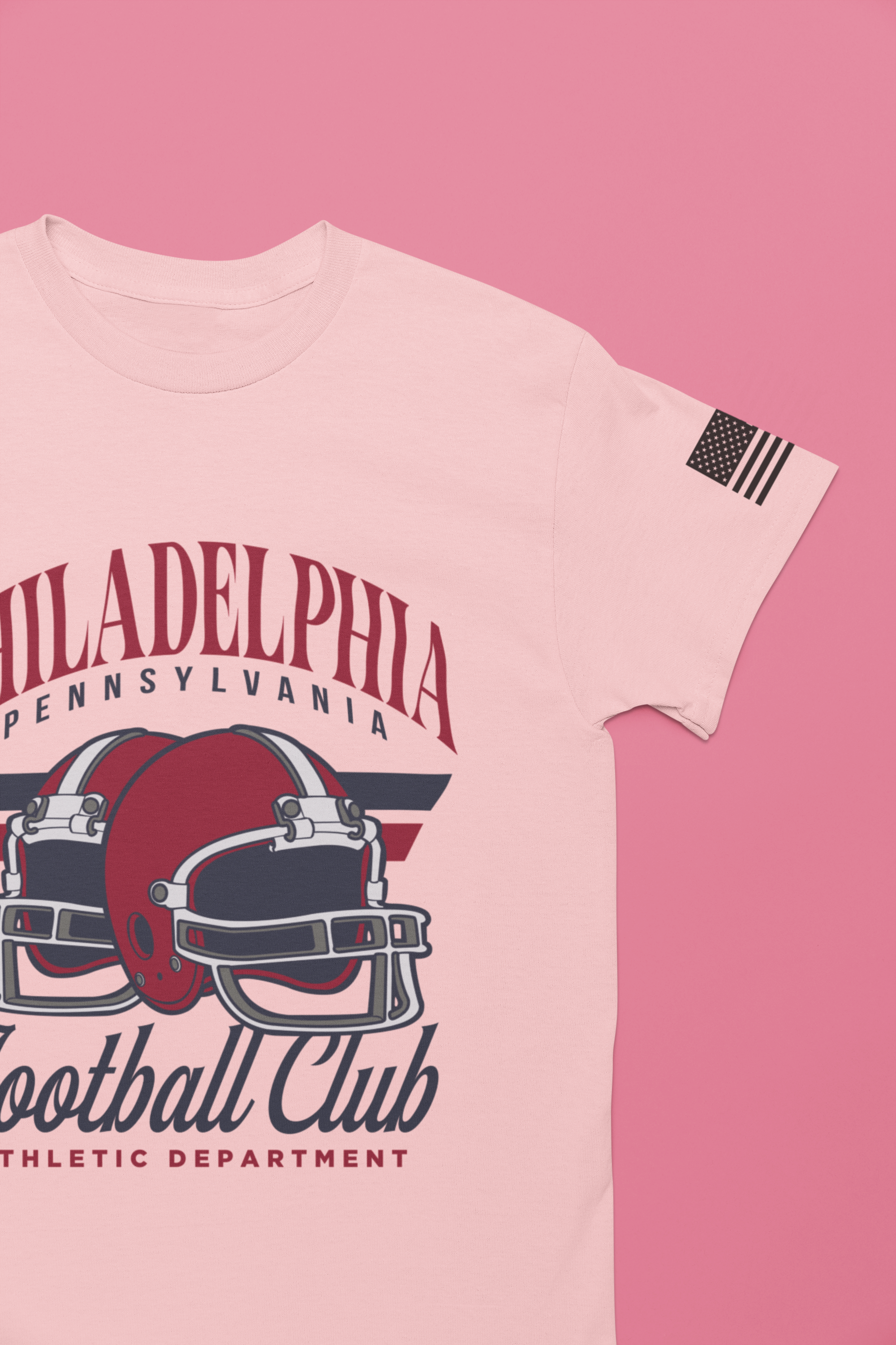 Philadelphia Pennsylvania Football Club T-Shirt – Athletic Department Dual Helmet Graphic Tee