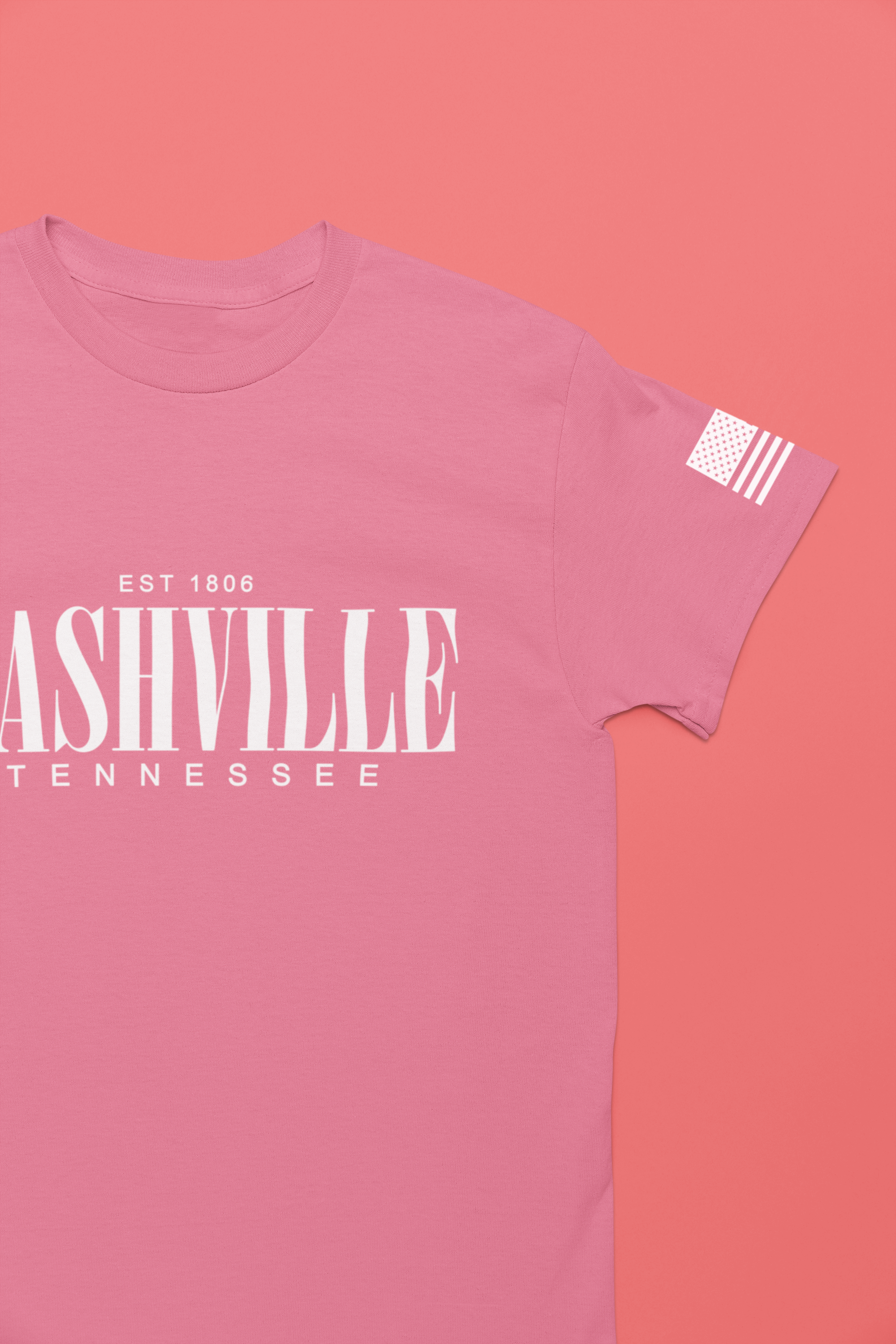Nashville Tennessee EST 1806 T-Shirt – Bold Serif Clean Typography Tee