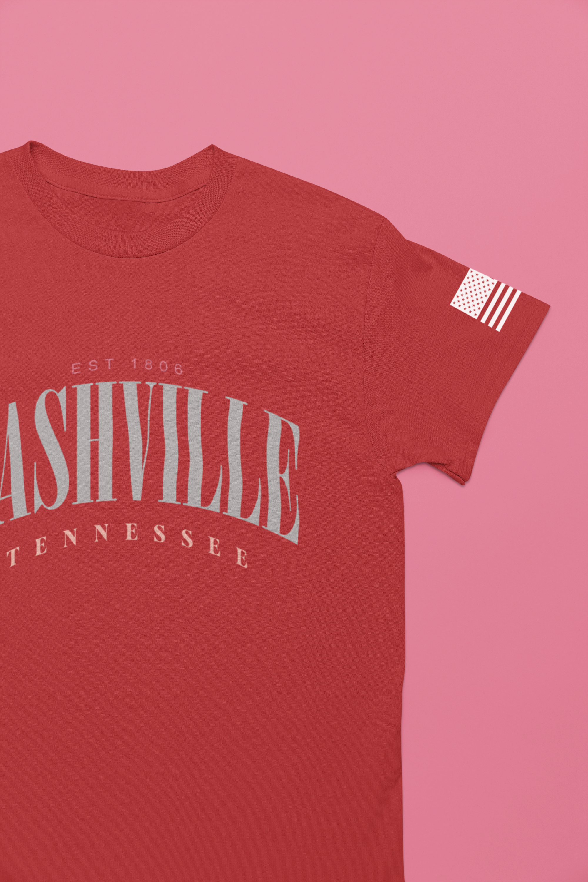 Nashville Tennessee EST 1806 T-Shirt – Faded Soft Arch Typography Tee