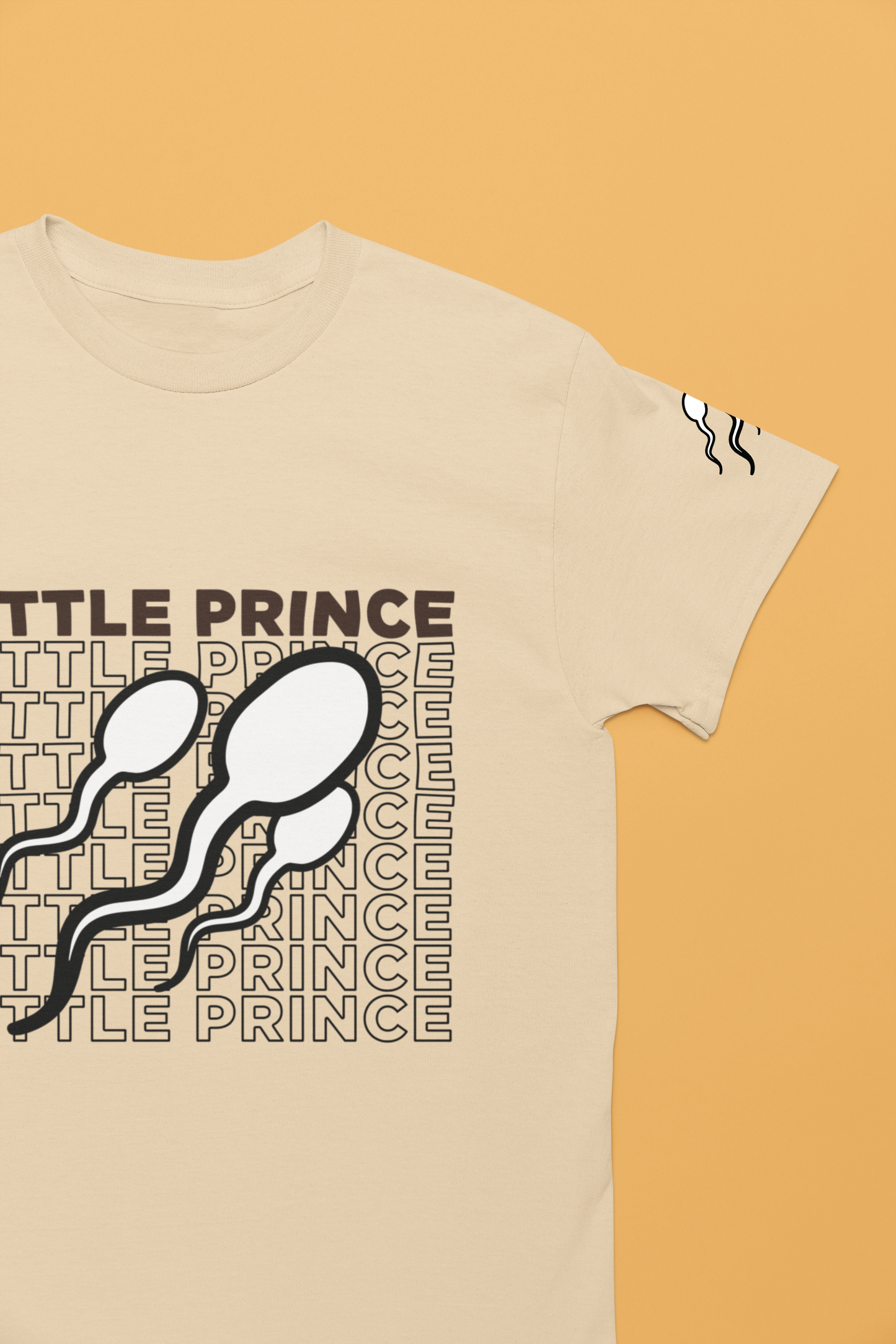 Little Prince T-Shirt – Funny Sperm Typography Conception Humor Graphic Tee