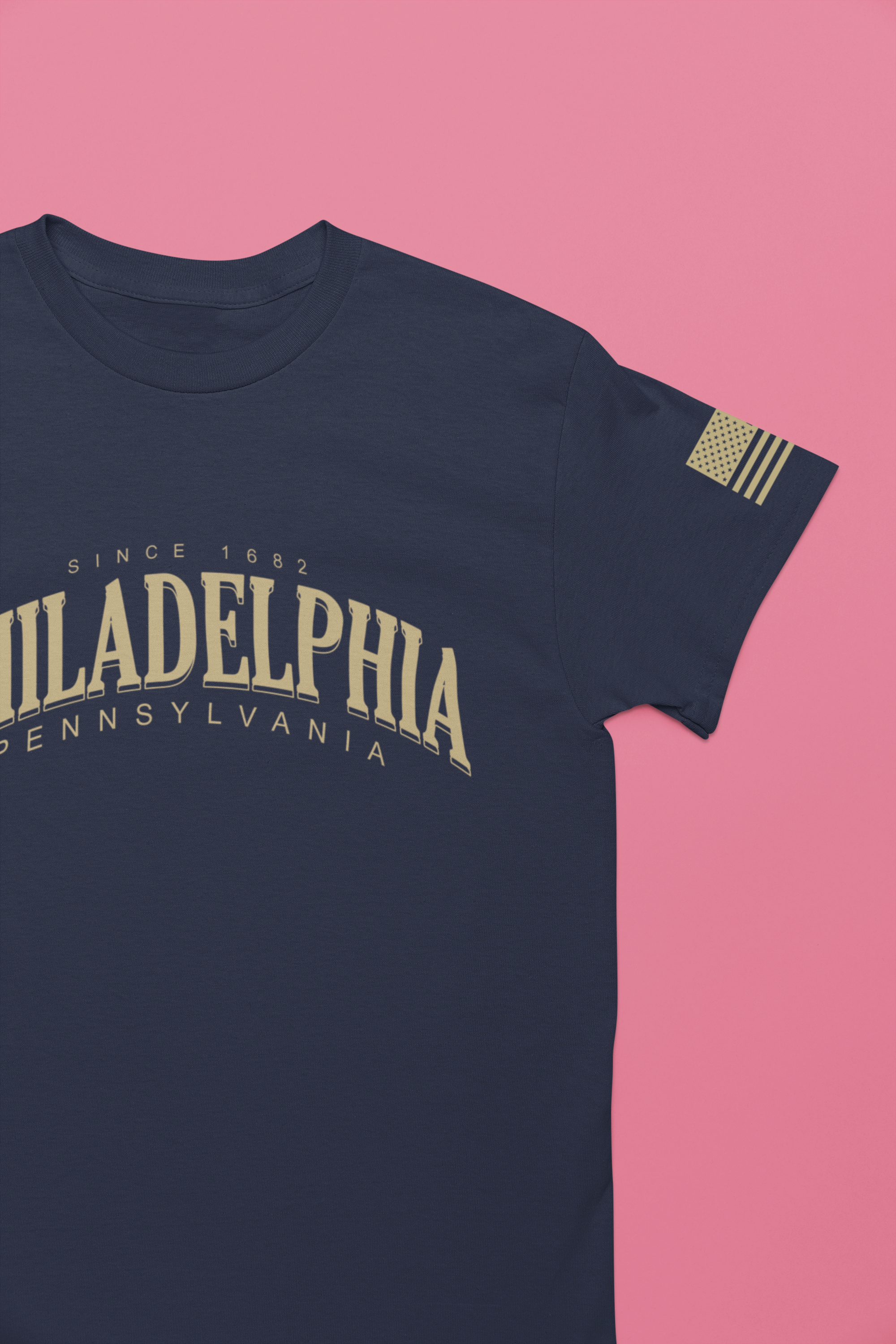 Philadelphia Pennsylvania Since 1682 T-Shirt – Faded Arch Vintage Typography Tee
