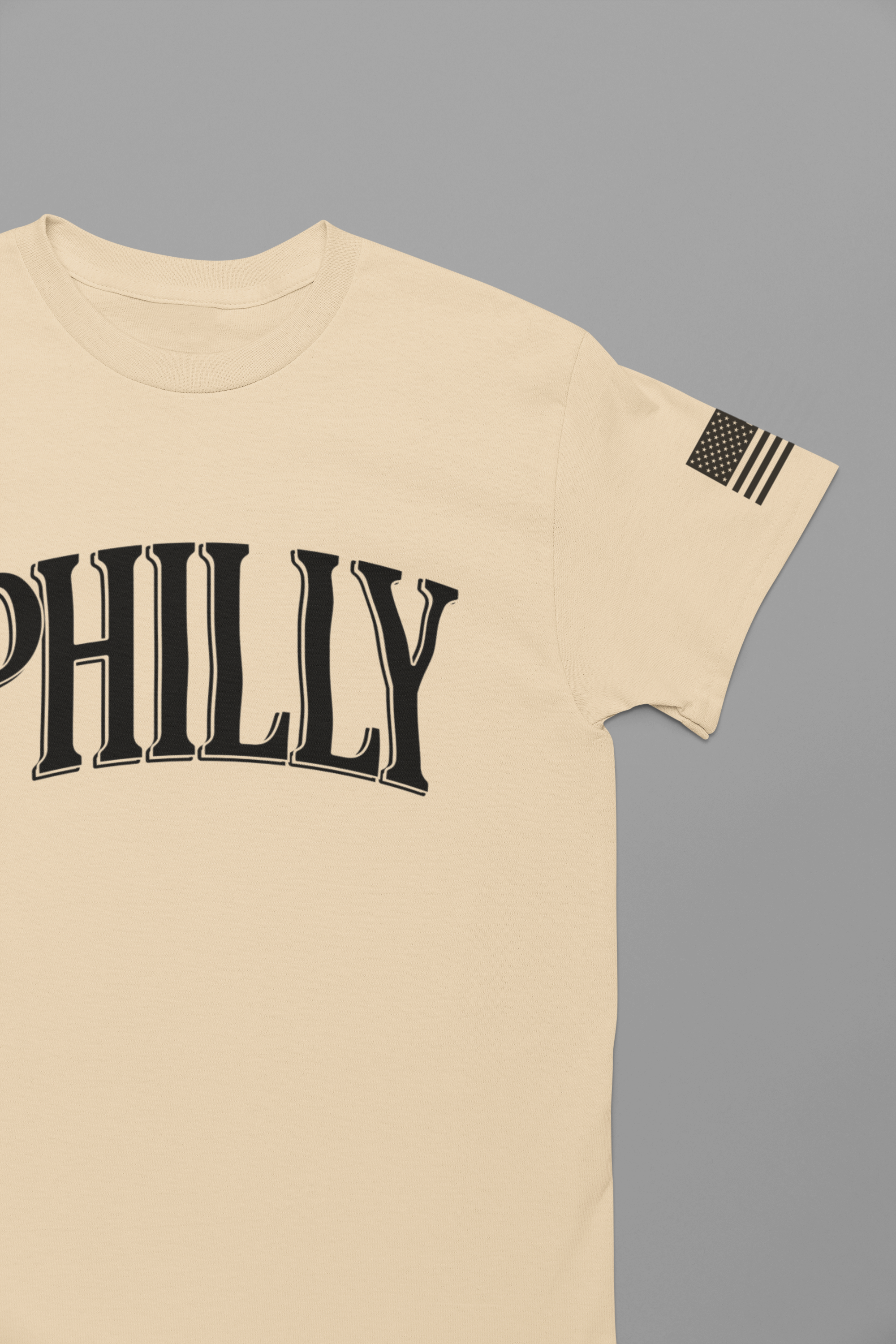 Philly T-Shirt – Bold Arched Classic Black Typography Graphic Tee