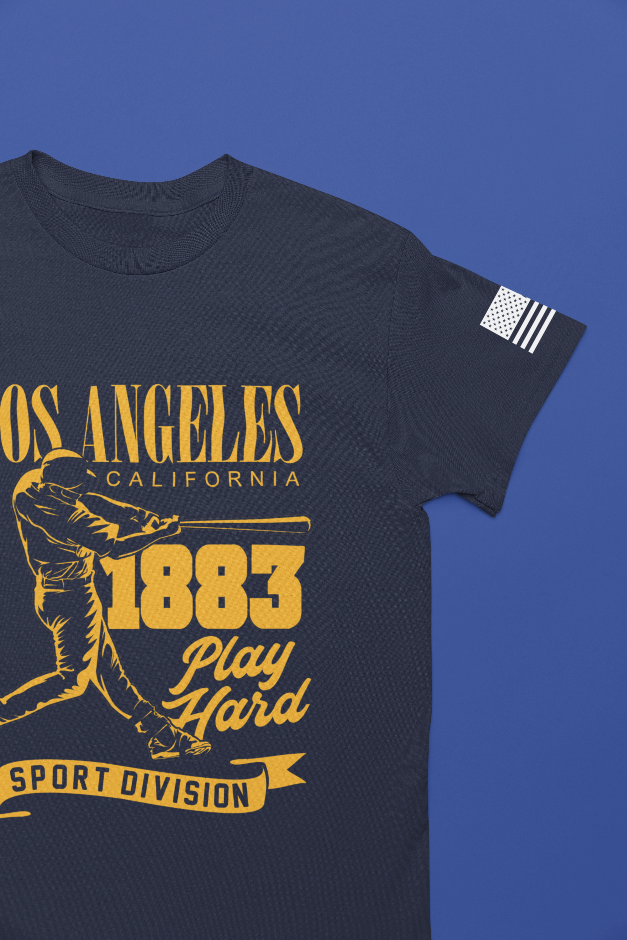 Los Angeles California Baseball T-Shirt – 1883 Play Hard Athletic Department Sport Division Tee