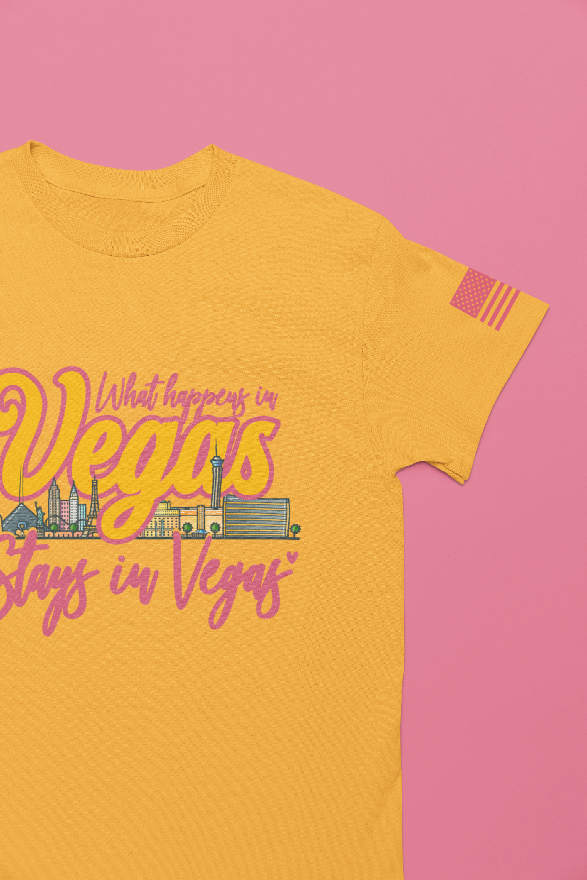 What Happens in Vegas Stays in Vegas T-Shirt – Retro Vegas Skyline Girls Trip Tee