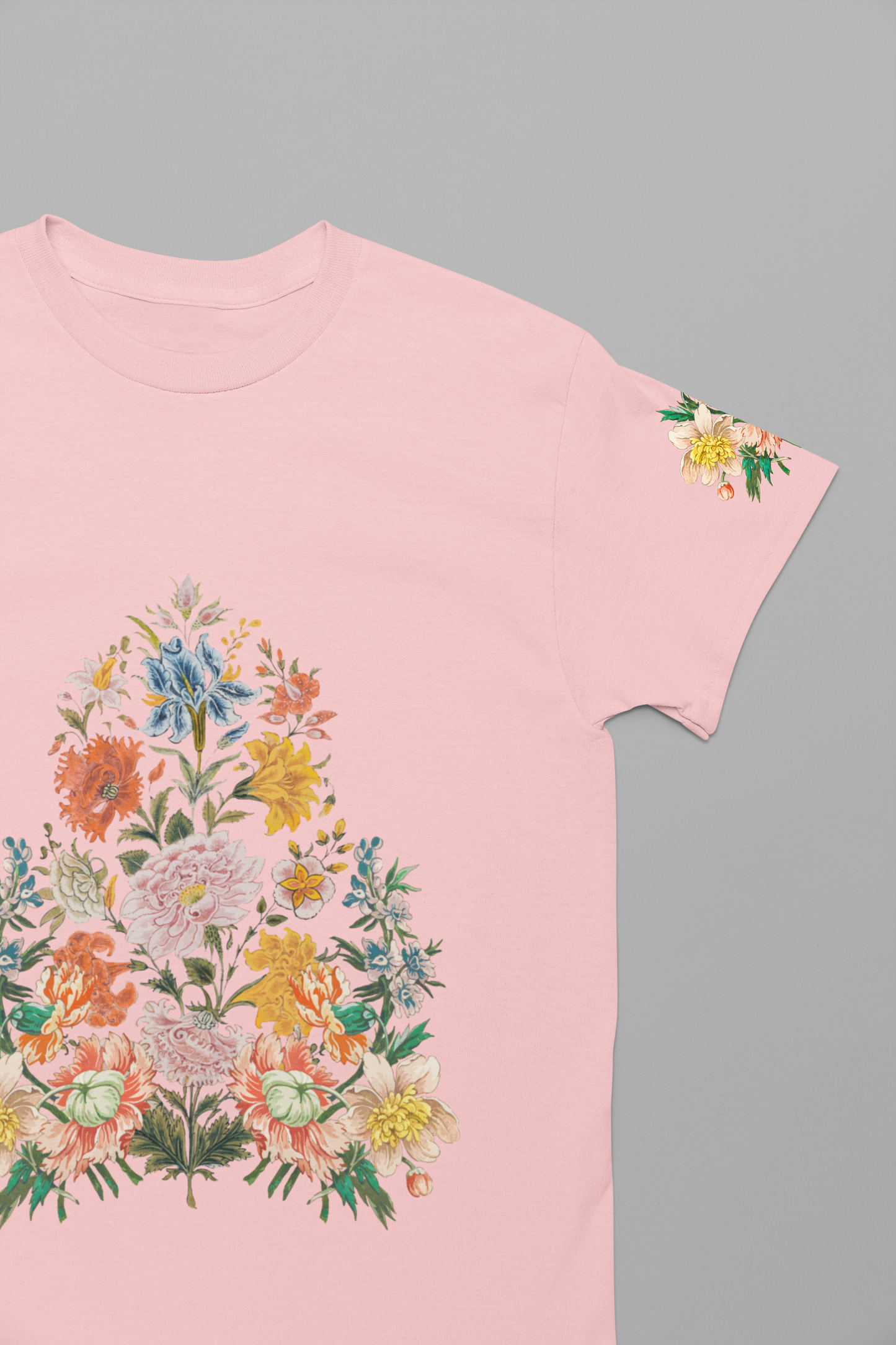 Vintage Botanical Floral T-Shirt – Wildflower Triangle Garden Art Graphic Tee
