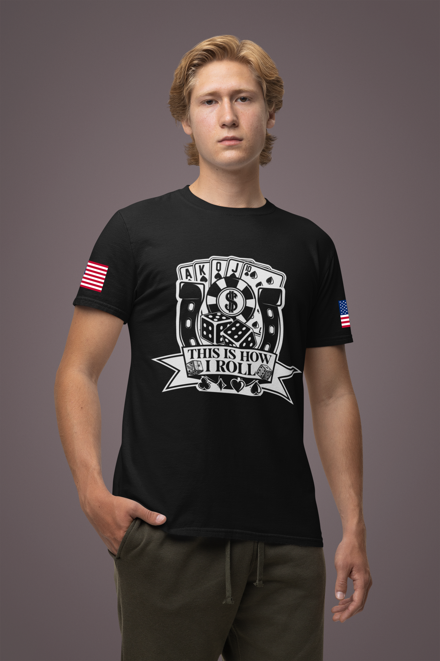 This Is How I Roll T-Shirt - Casino Dice Poker Cards Gambling Humor Las Vegas