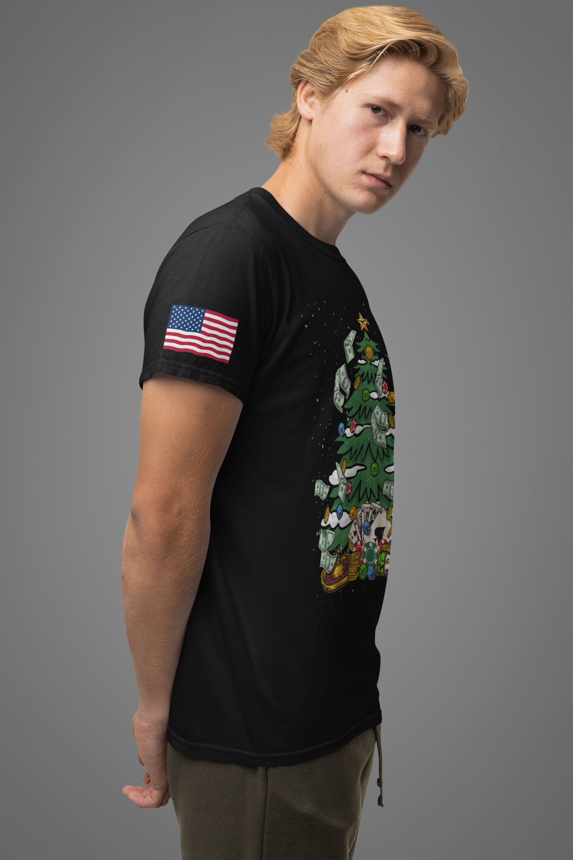Casino Christmas Tree T-Shirt – Funny Gambling Holiday Tee for Gamblers