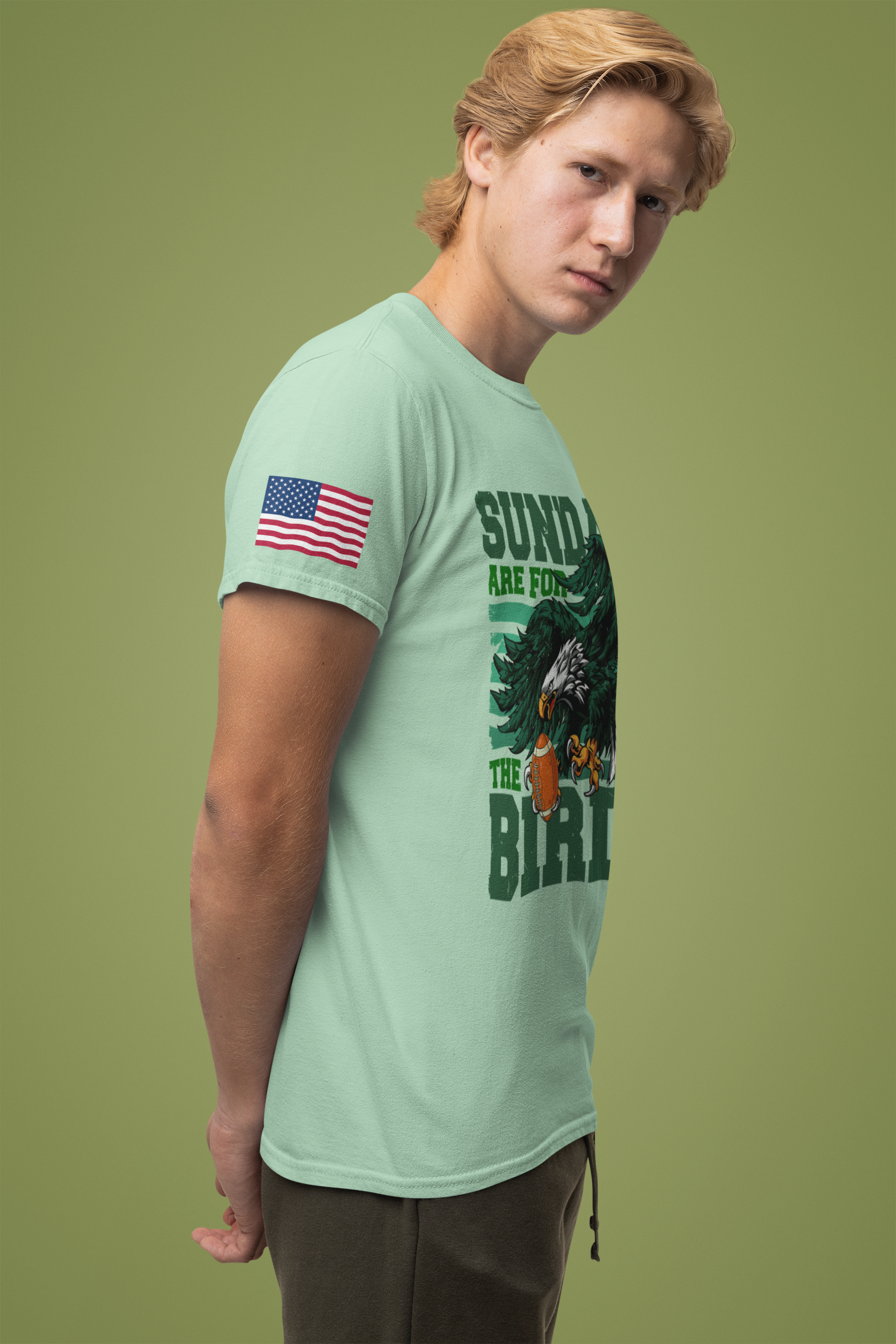 Sundays Are for the Birds T-Shirt – Fierce Diving Eagle Football Graphic Tee Philadelphia Fan