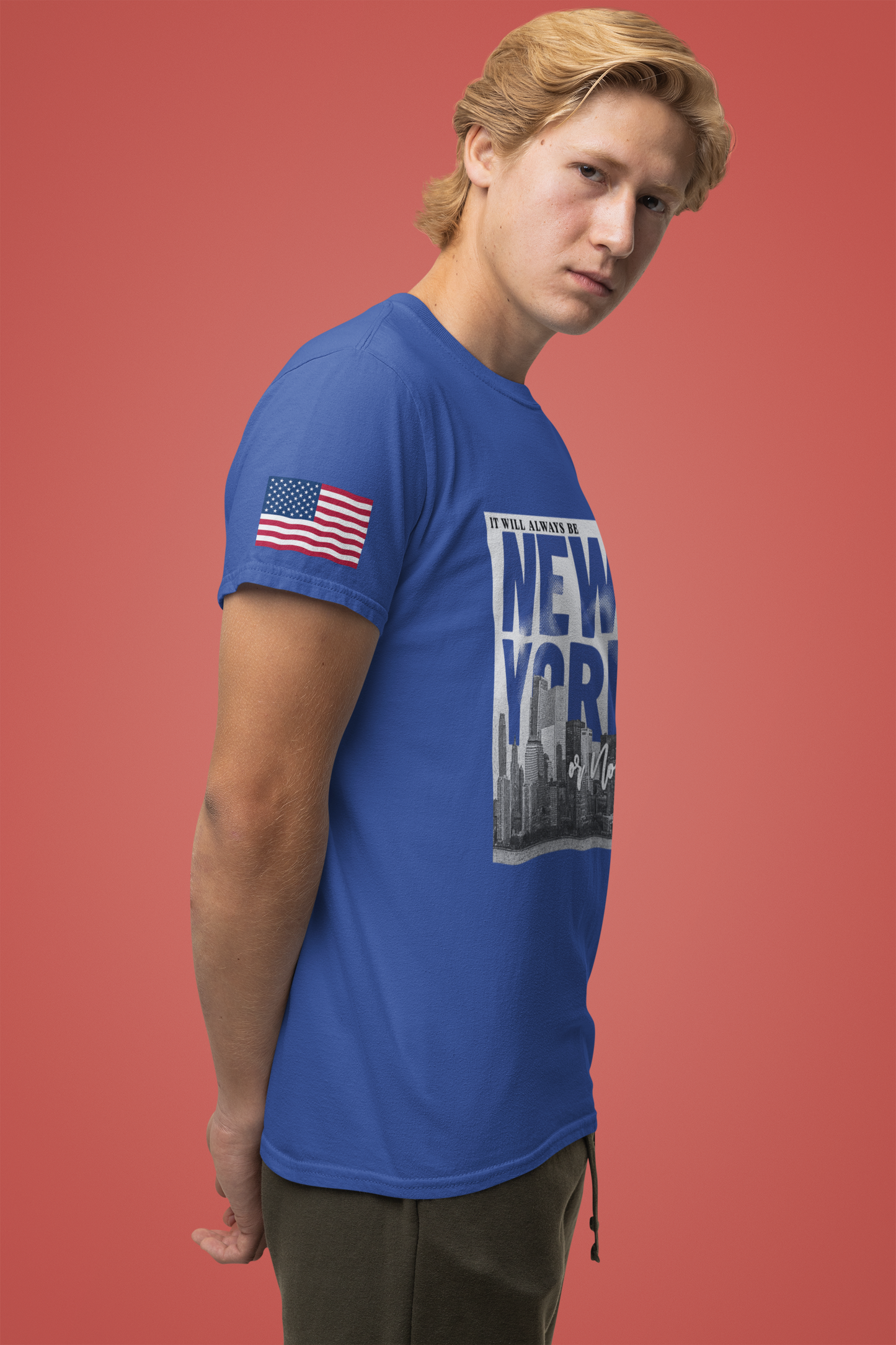 It Will Always Be New York T-Shirt - NYC Skyline Purple Typography Design