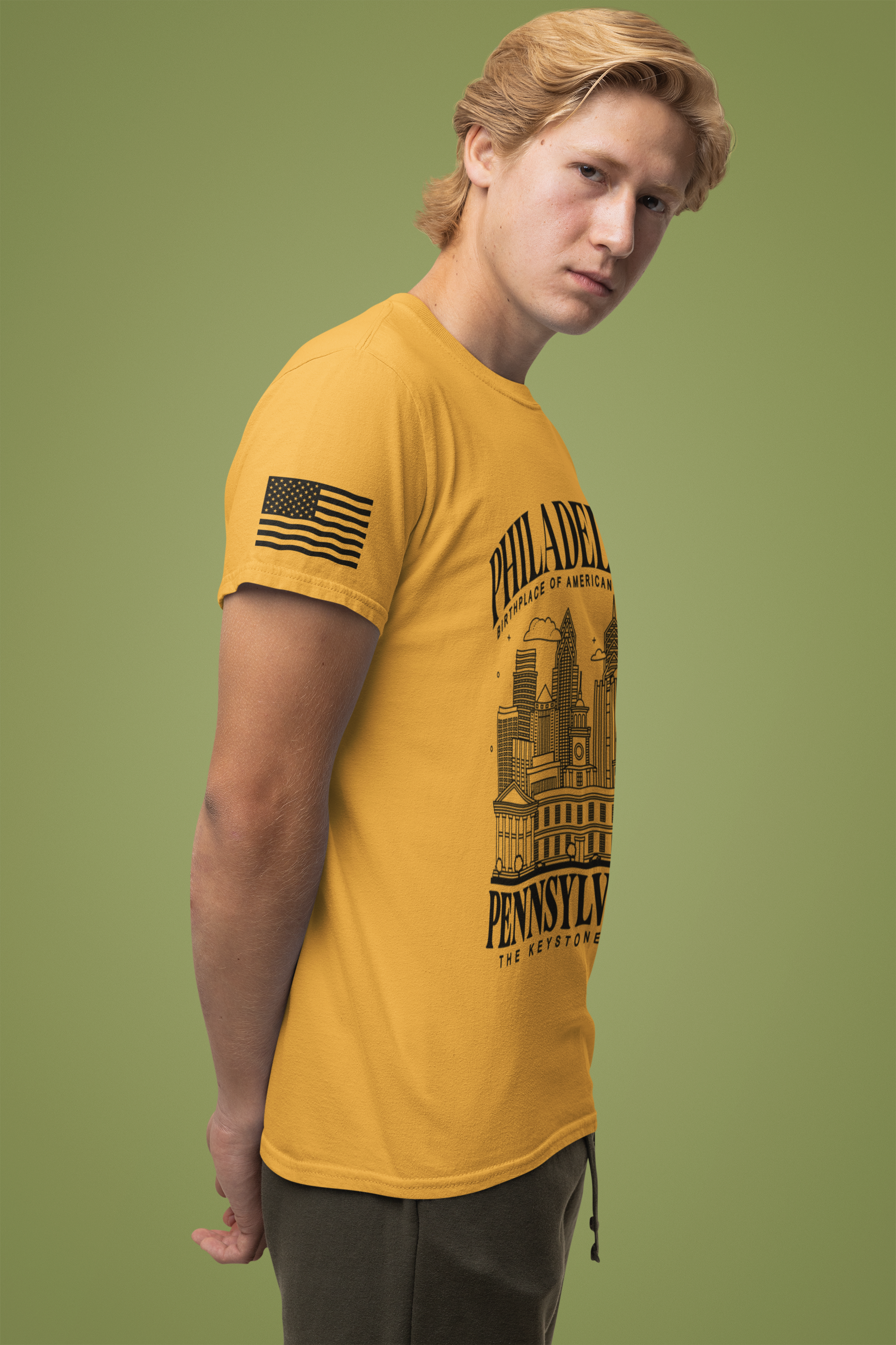 Philadelphia Pennsylvania T-Shirt – Birthplace of American Democracy Skyline Keystone State Graphic Tee
