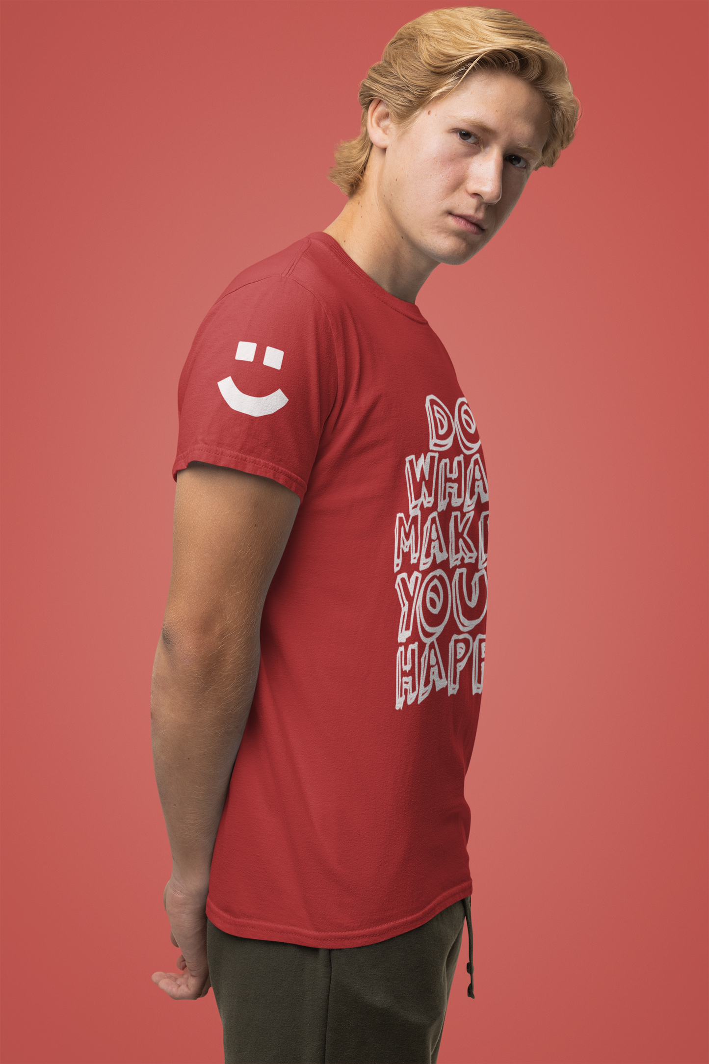 Do What Makes You Happy T-Shirt – Smiley Face Positive Vibes Motivational Graphic Tee