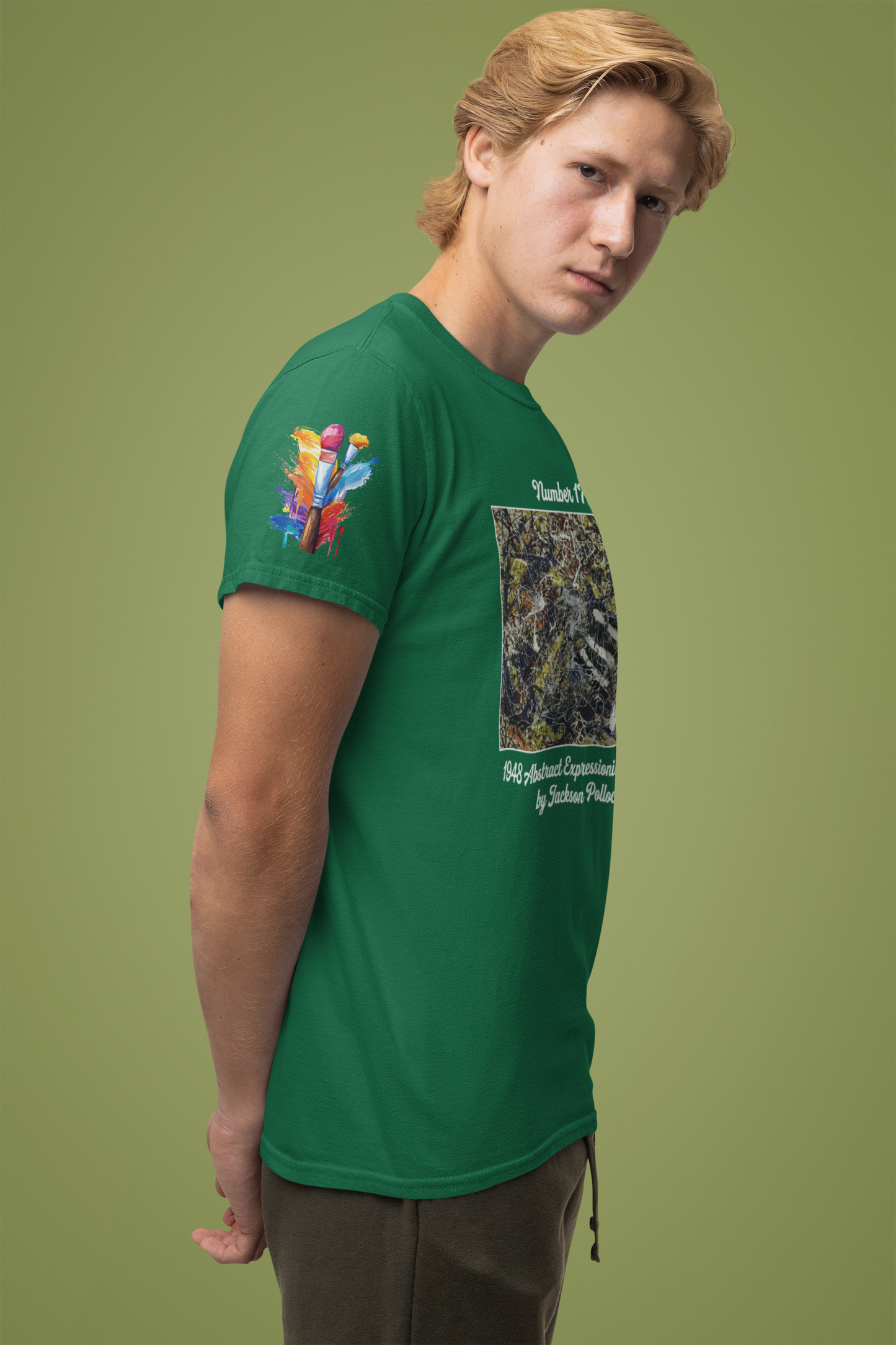 Jackson Pollock Number 17A T-Shirt – 1948 Abstract Expressionist Drip Painting Art Tee