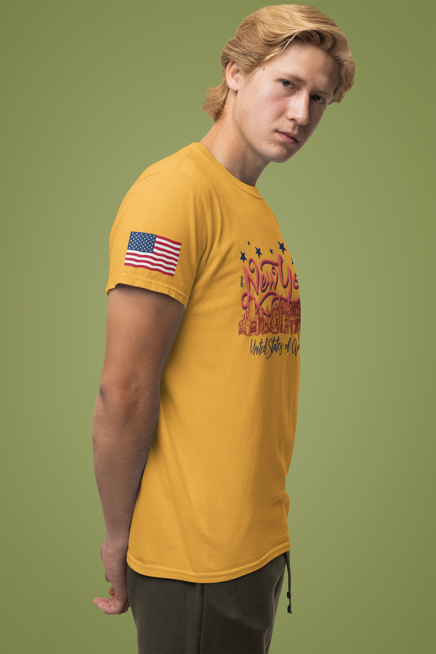 New York 1624 T-Shirt - Vintage Hand Lettered NYC Skyline United States of America