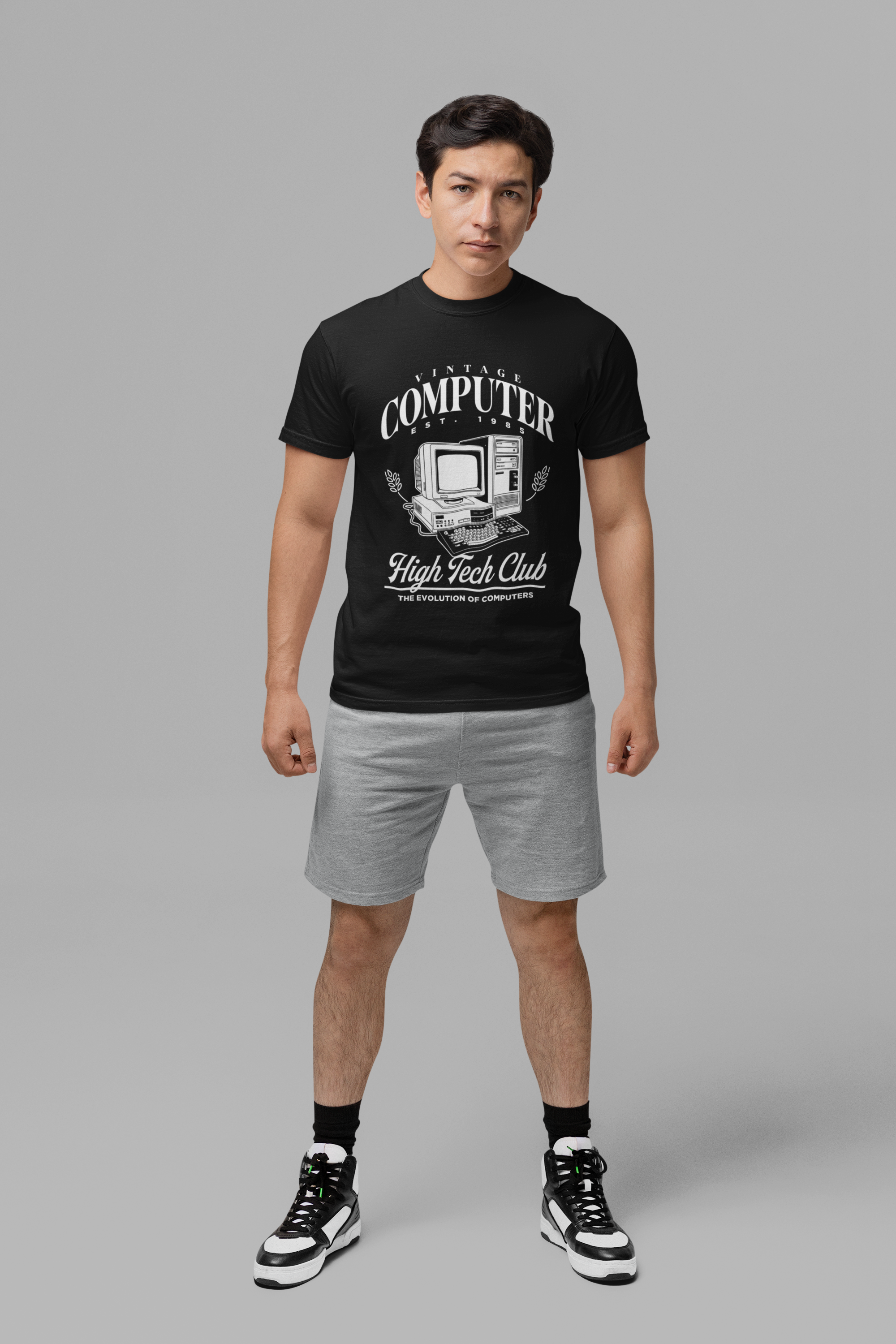Vintage Computer Est 1985 Tshirt – High Tech Club Evolution