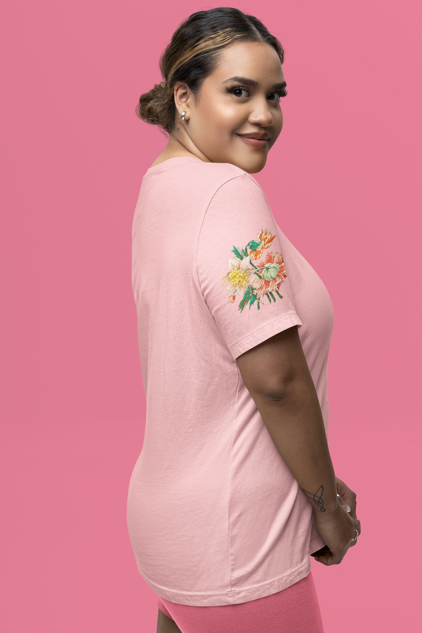 Vintage Botanical Floral T-Shirt – Wildflower Triangle Garden Art Graphic Tee