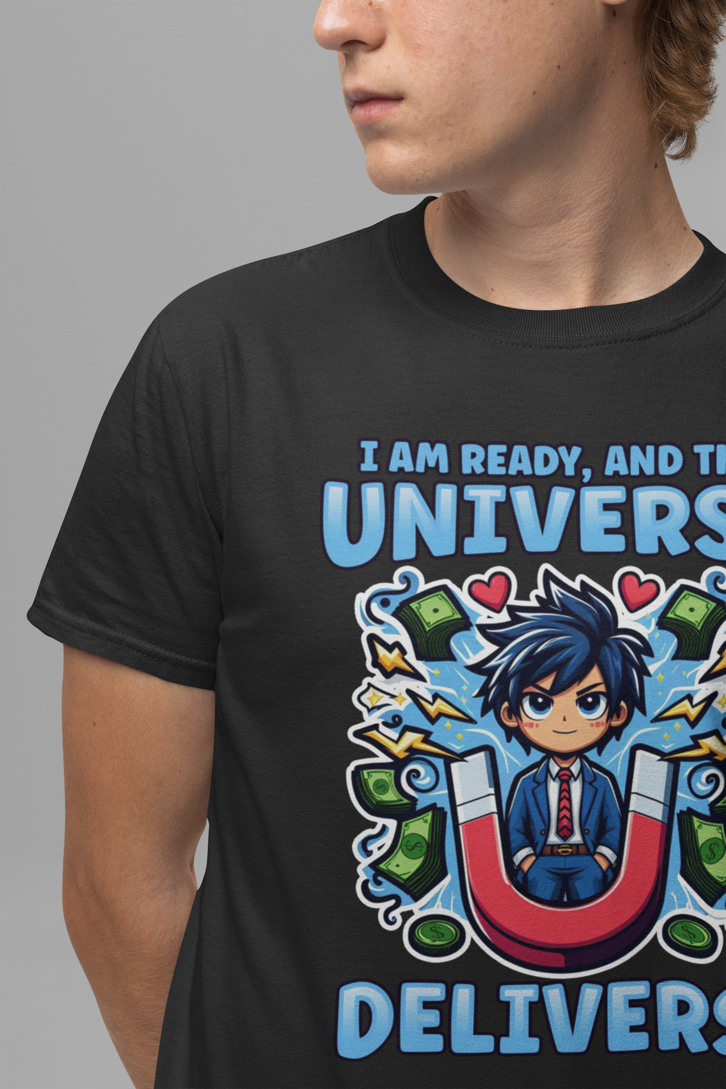 I Am Ready and the Universe Delivers Shirt, Manifestation Tee, Spiritual T Shirt, Law of Attraction Shirt, Cosmic Belief Gift