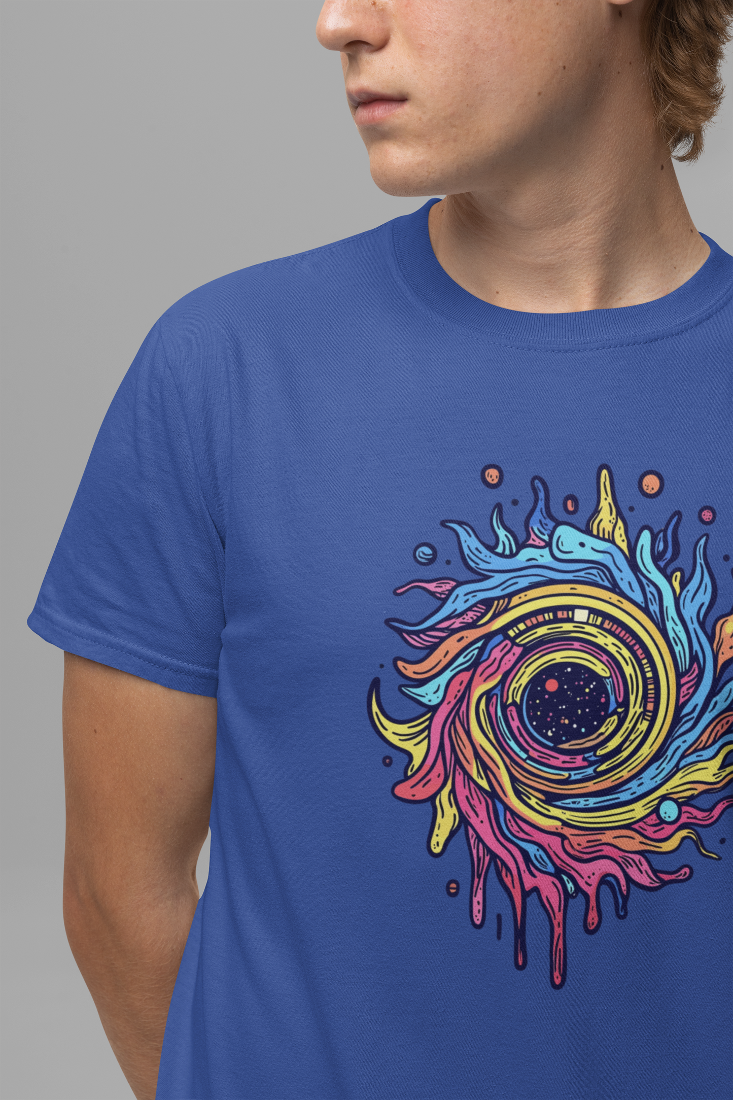 Colorful Sonic Spiral – Vibrant Psychedelic Spiral Graphic T-Shirt