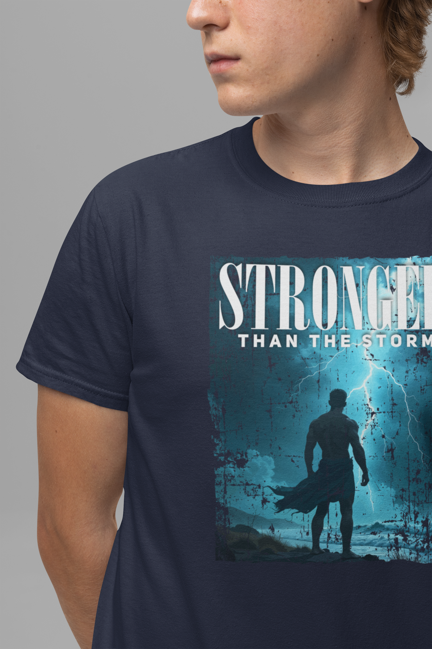 Stronger than the Storm Tee, Mental Strength Shirt, Resilience Affirmation Tee, Encouragement Graphic Top, Tough Times Gift