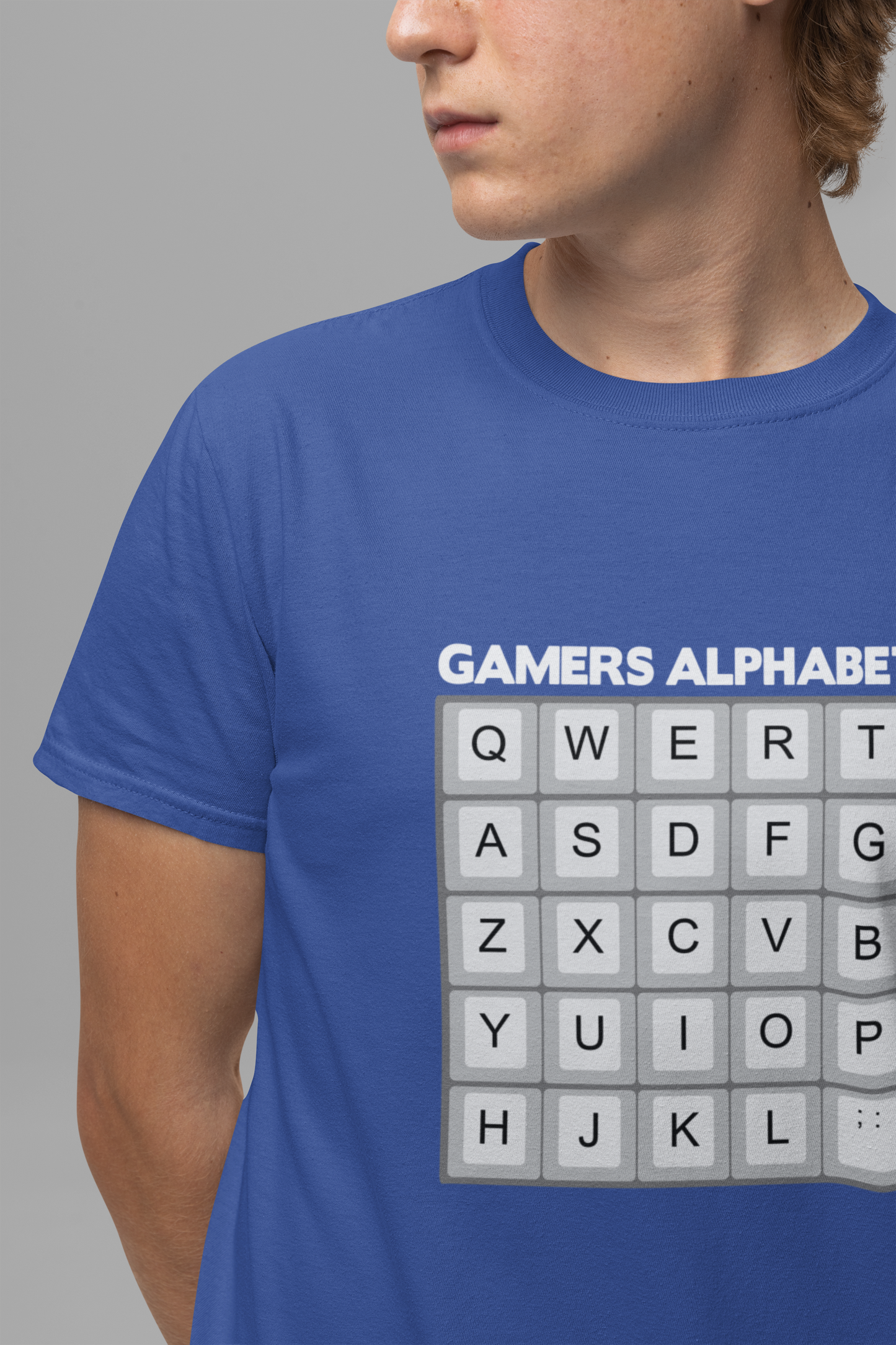 Gamers Alphabet T-Shirt – Funny Keyboard Gamer Essential Graphic Tee