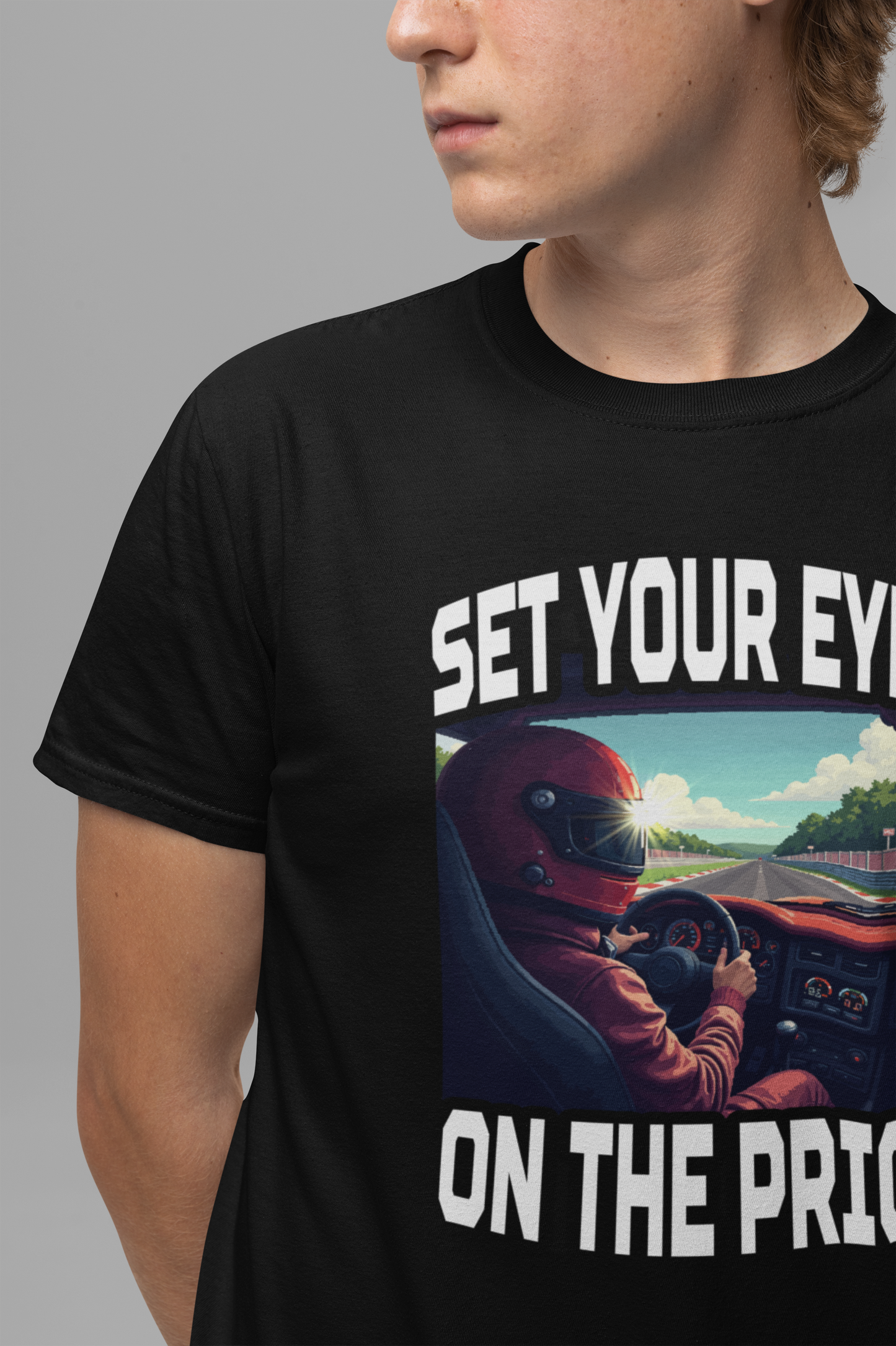 Helmet Visor POV Tee, Racing Fan Graphic Shirt, Driver Perspective Tee, Speed Junkie Style, Motorsport Gift