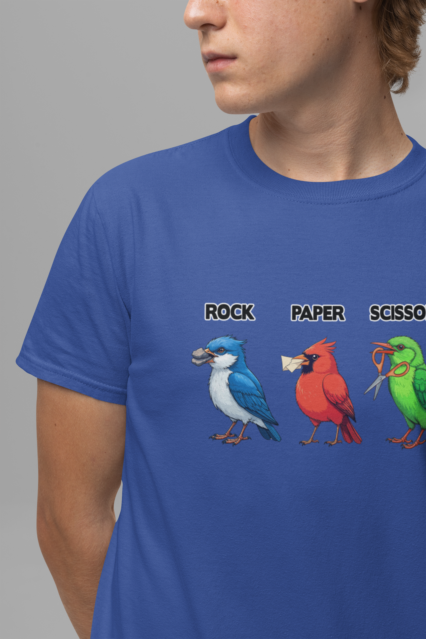 Rock Paper Scissors Bird Paw Tshirt Funny Avian Game Design