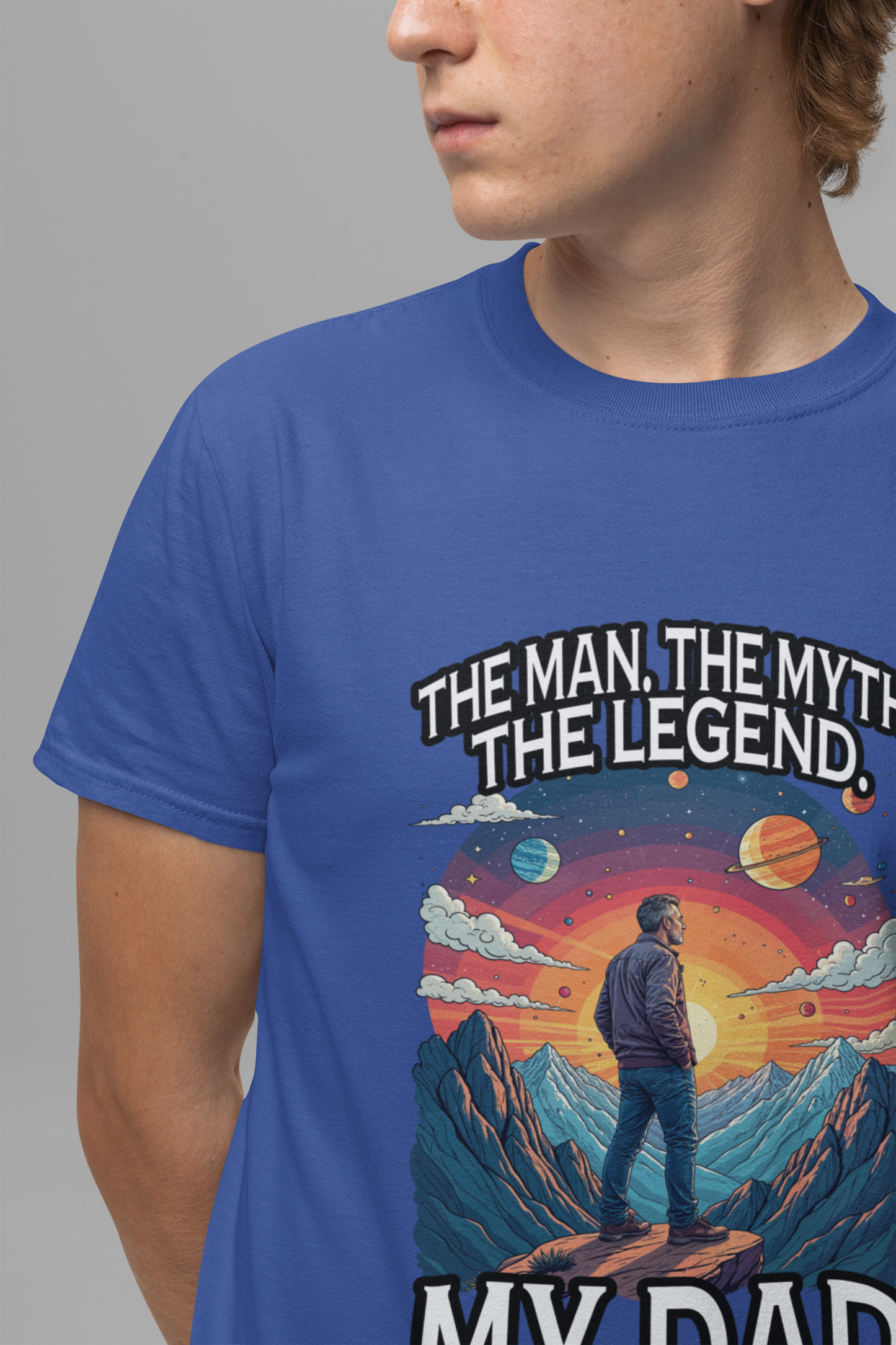 Honor the legendary dad - The Man The Myth The Legend My Dad Tshirt Majestic Mountain Nature Tribute Design