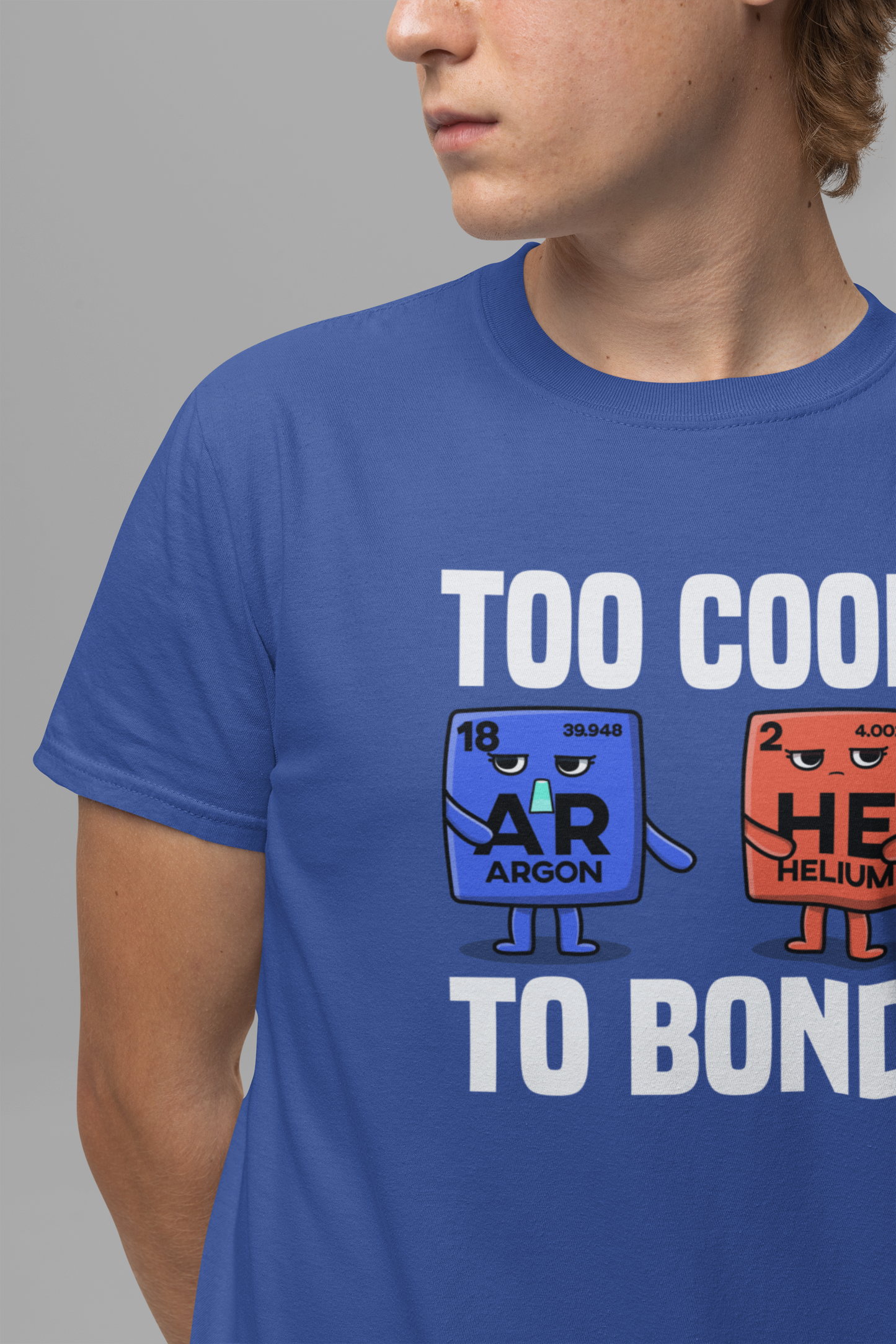 Noble Gases Don’t React Tee, Chemistry Joke Shirt, Science Humor Graphic Tee, Periodic Table Funny Top, Geek Gift