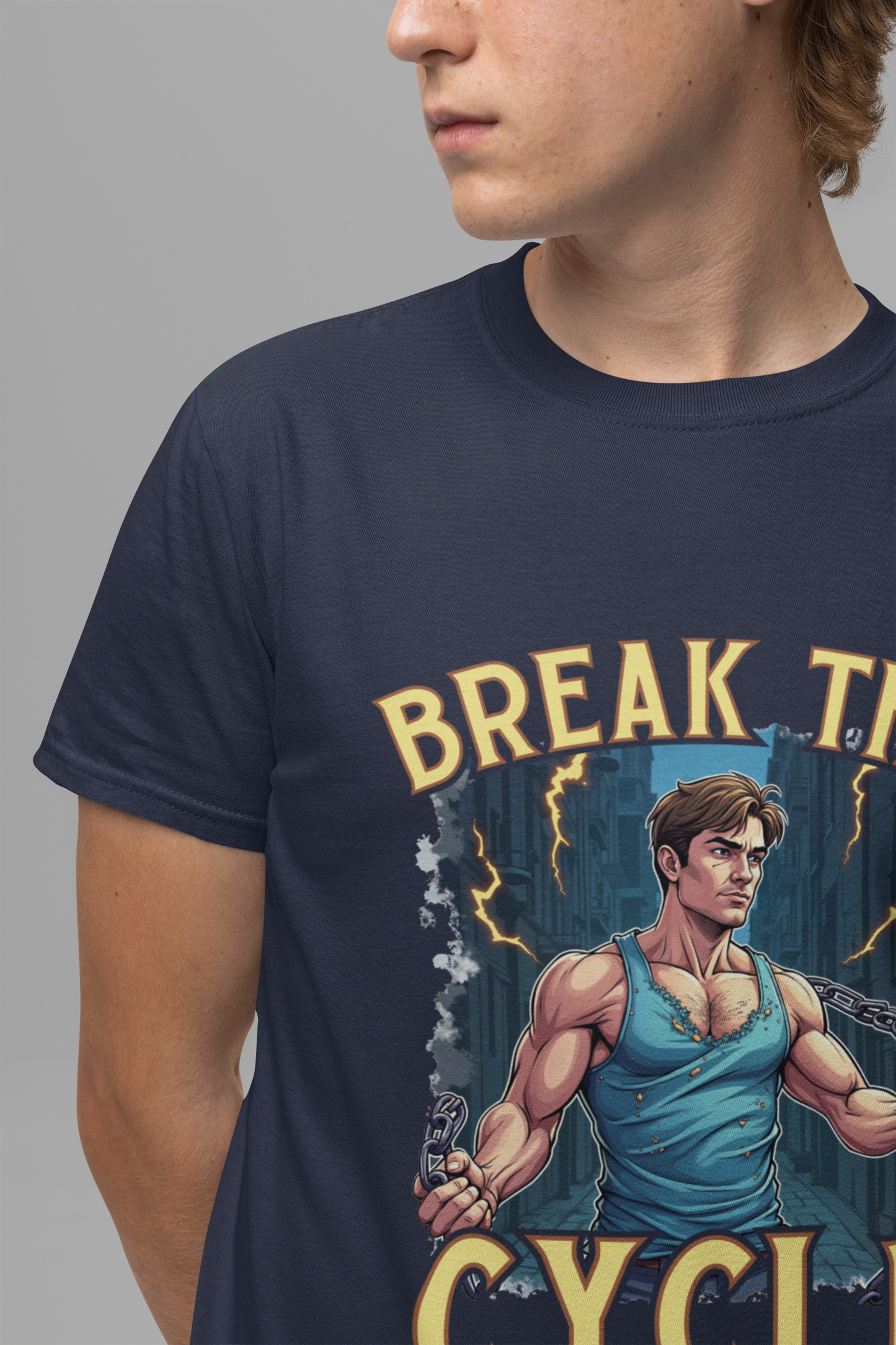 Break the Cycle – Strong Men Unleash your inner strength and determination Graphic T-Shirt