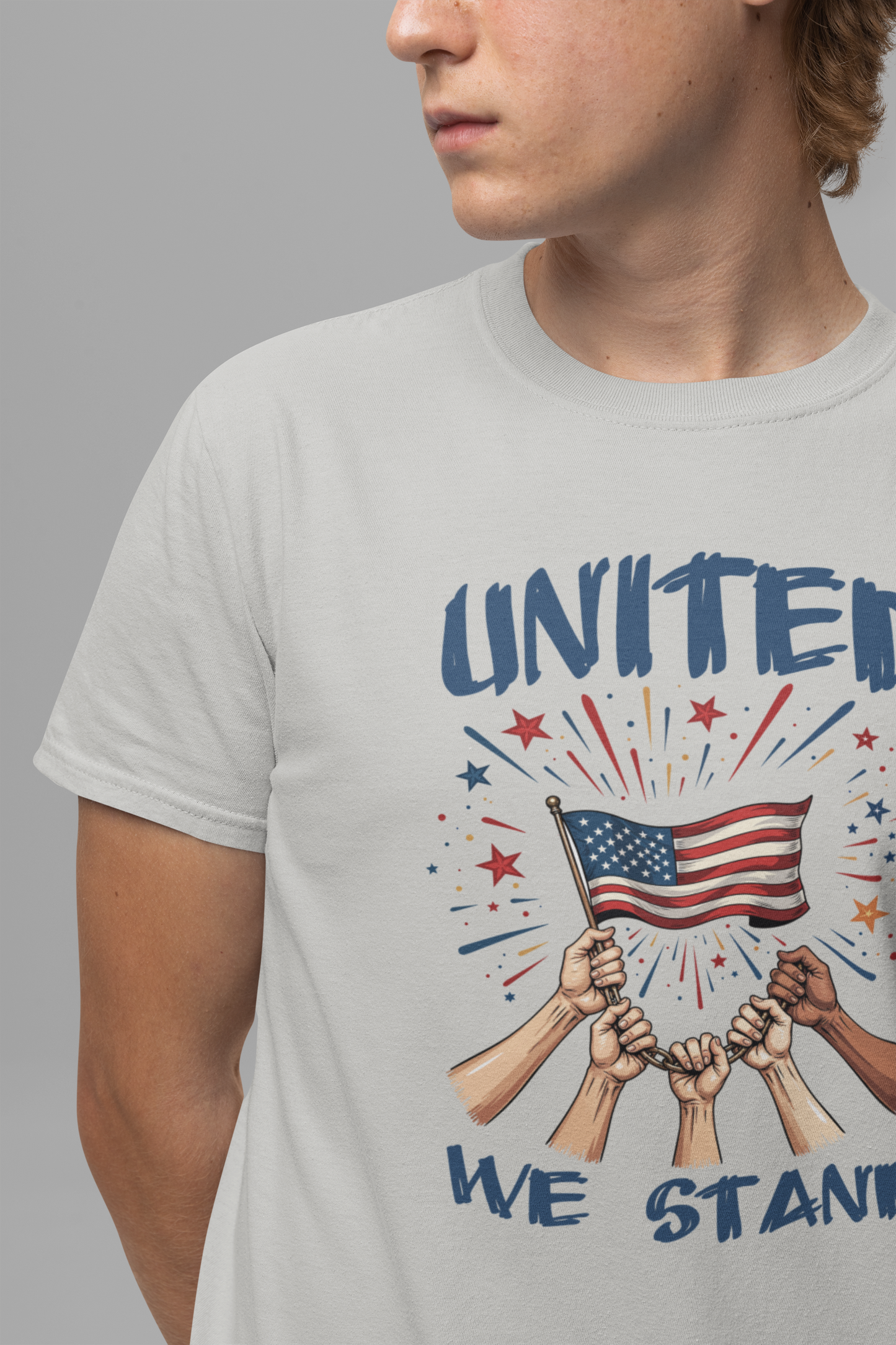 United We Stand Shirt Patriotic Unity Tee for People Who Value Freedom Justice and Standing Together in Strength and Equality