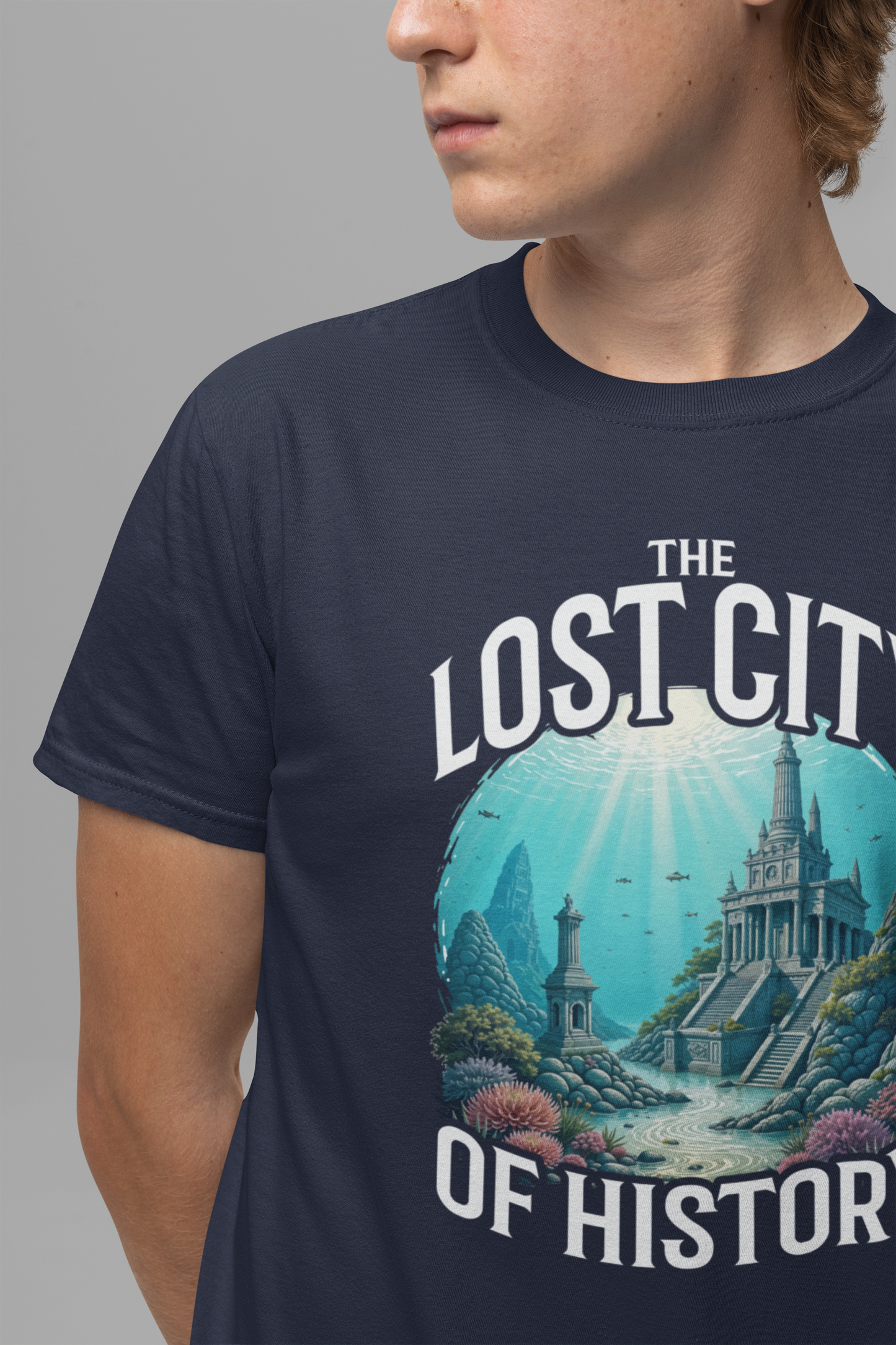 Sunken Cities of the Past Tee, Lost World History Shirt, Ancient Civilizations Graphic Tee, Underwater Discovery Top, Explorer Gift