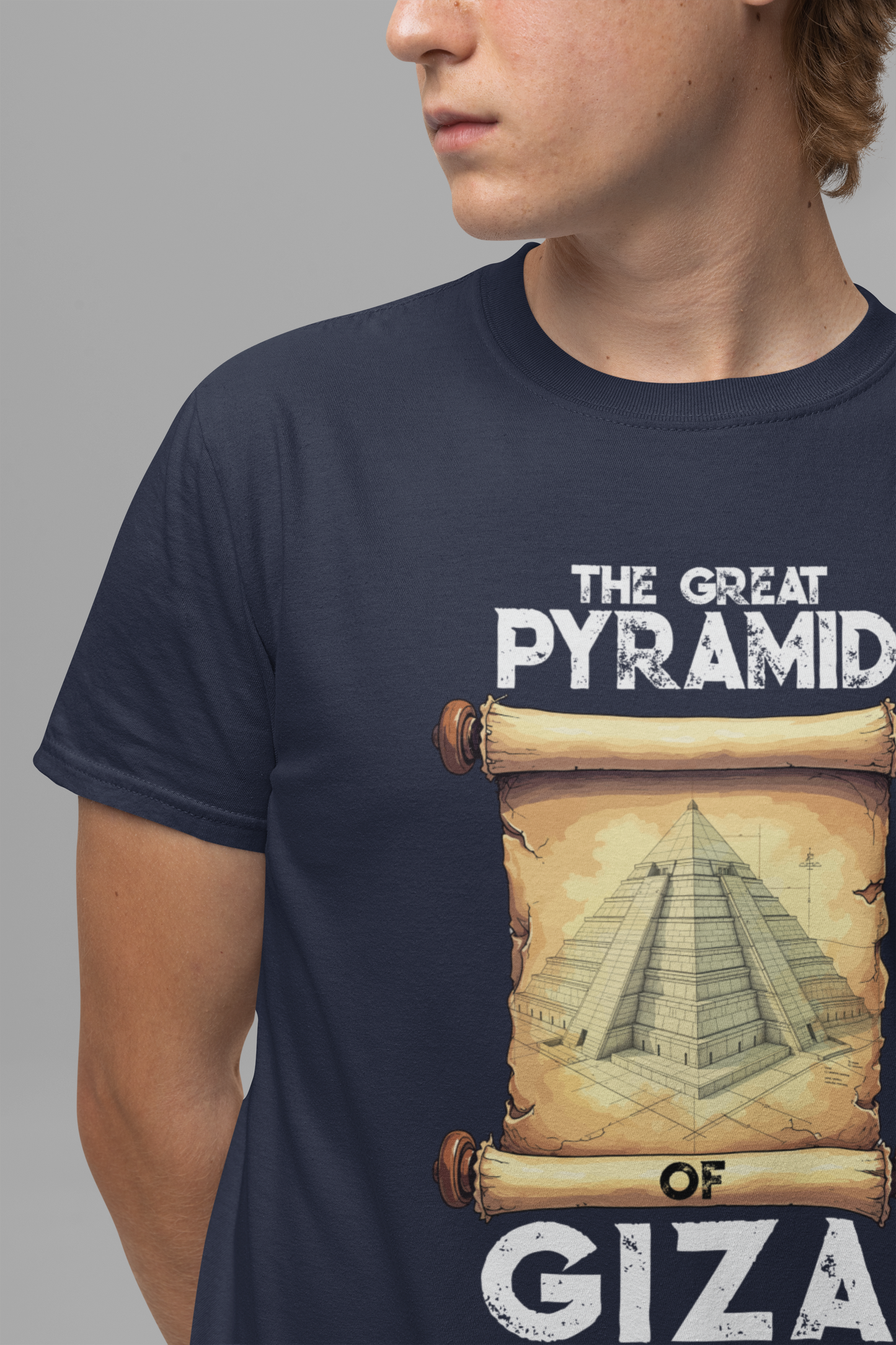 Pyramid Blueprint Tee, Ancient Design Shirt, Egypt History Graphic Tee, Architectural Genius Top, Cultural Heritage Gift