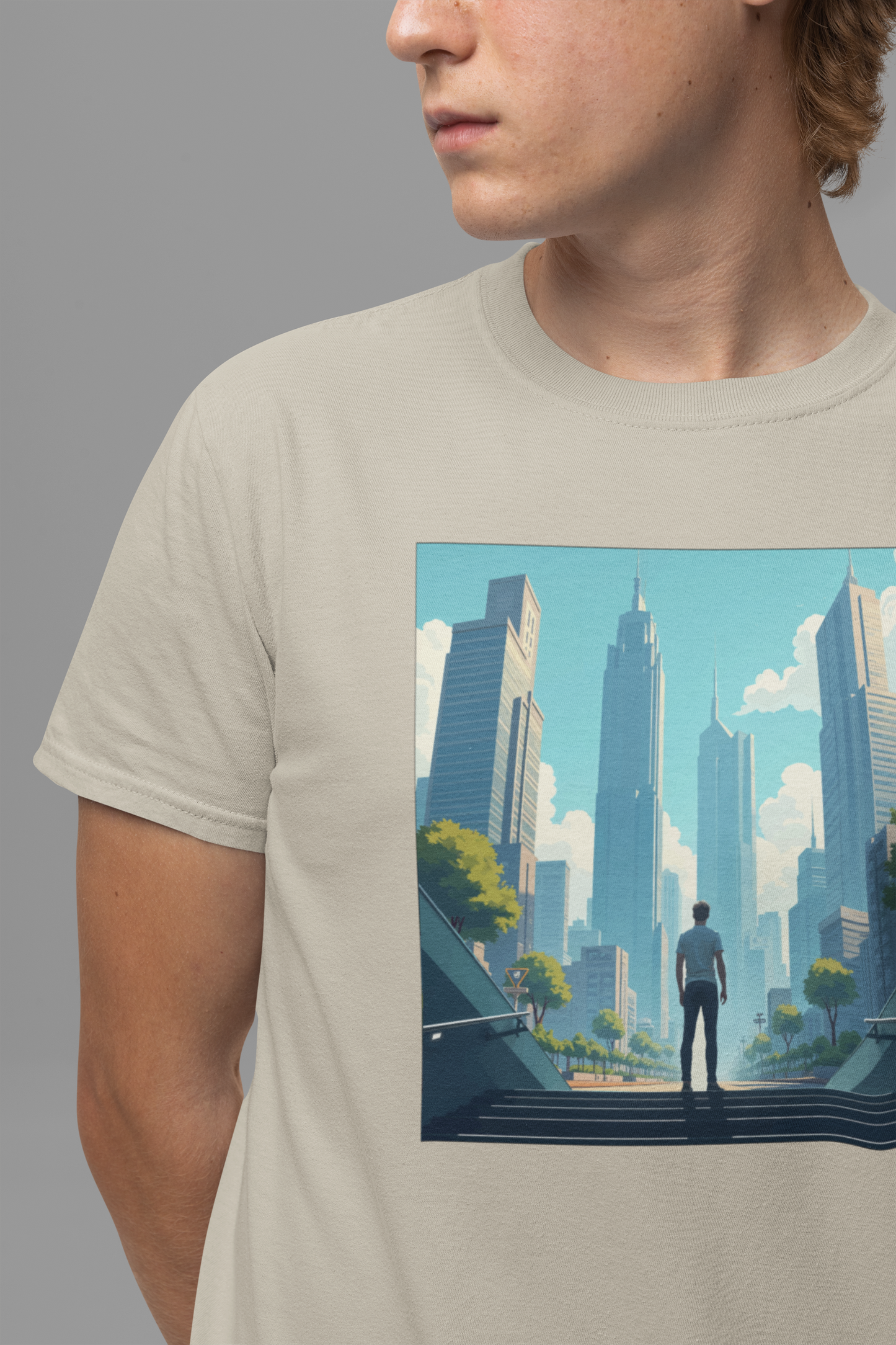 Subways and Skylines Urban Dream Graphic Tee for Big City Thinkers Who See Beauty in Buildings Movement and the Buzz of the Metro