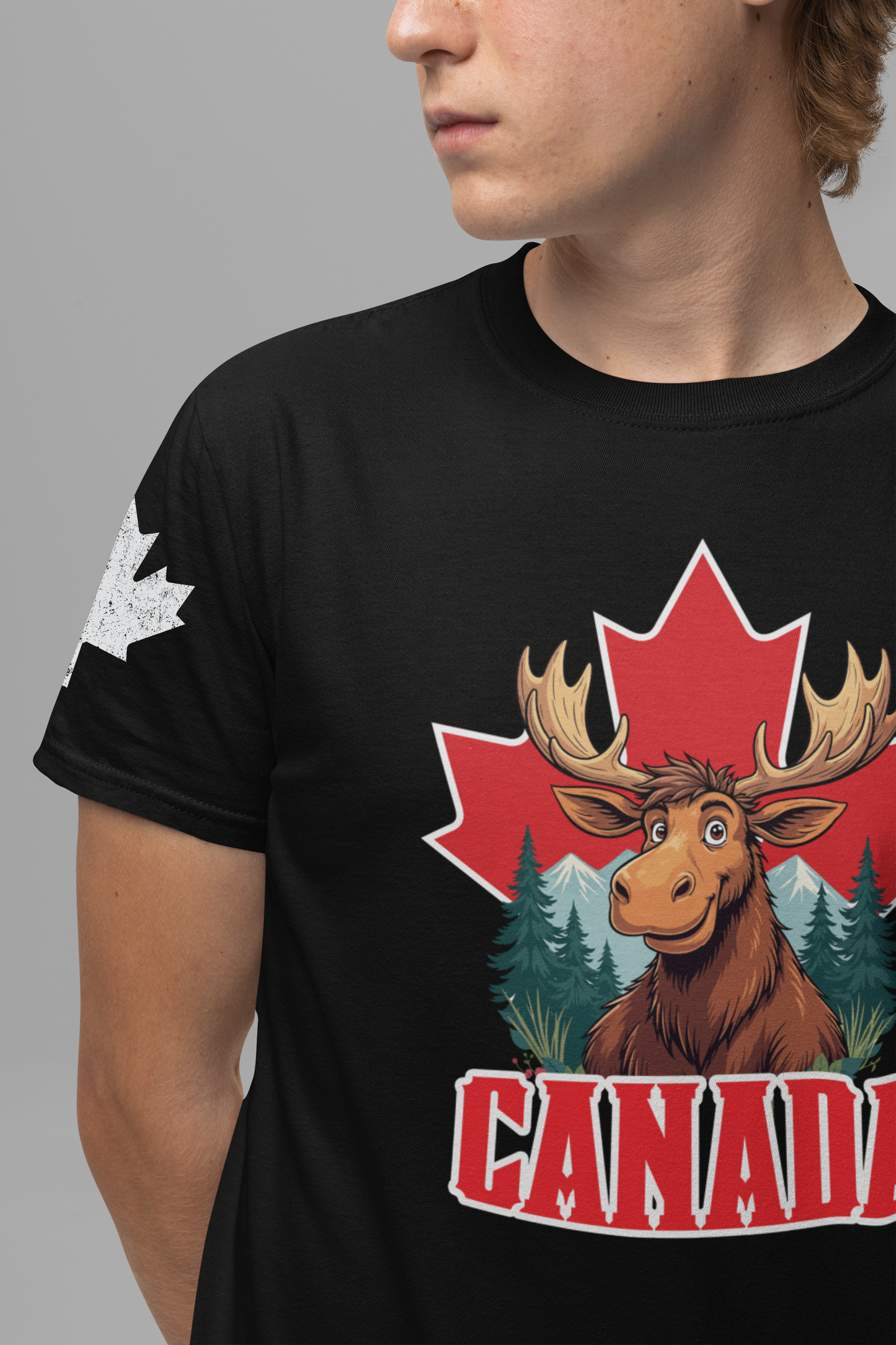 Canada Maple Moose Cartoon T-Shirt